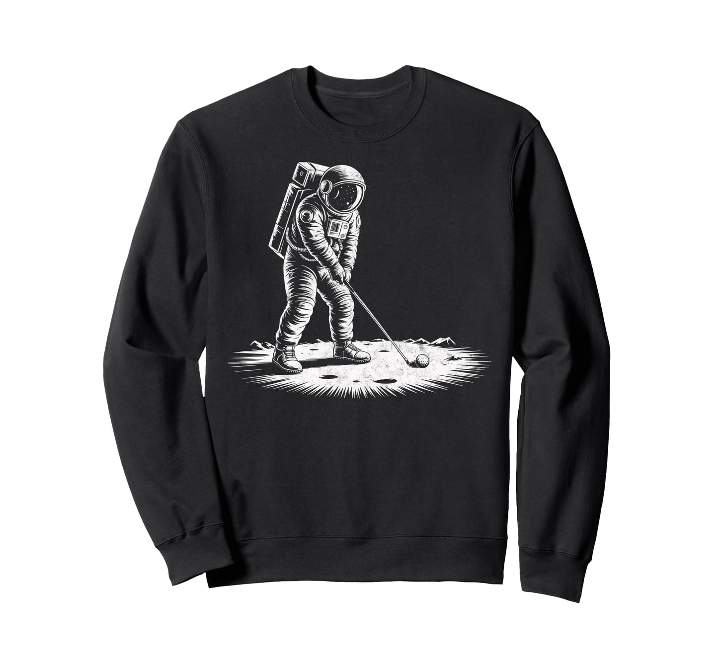Astronaut Golf Player Golfer Sweatshirt - Aesthetic Graphic for Adults - T-Shirt, Sweatshirt, Hoodie