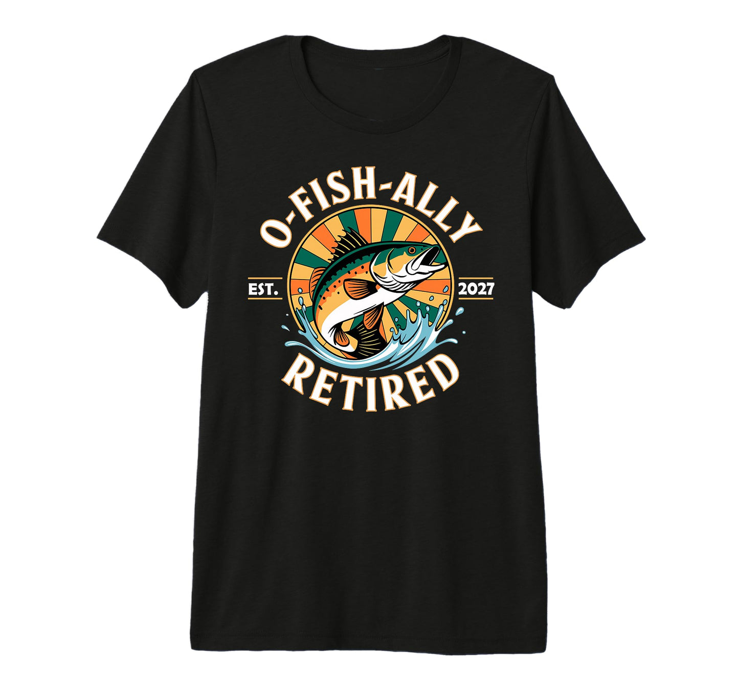 Ofishally Retired Est 2027 Grandpa T-Shirt - Custom Art Print Men Women - T-Shirt, Sweatshirt, Hoodie