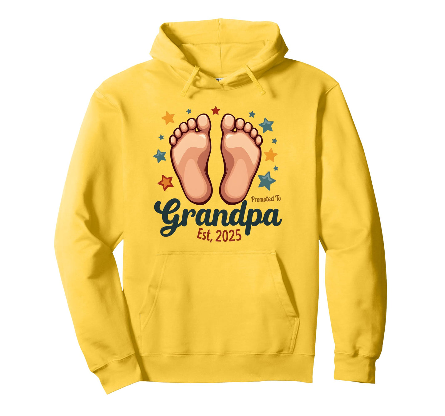 Promoted To Grandpa Again Est 2025 Hoodie - Custom Art Print Men Women - T-Shirt, Sweatshirt, Hoodie