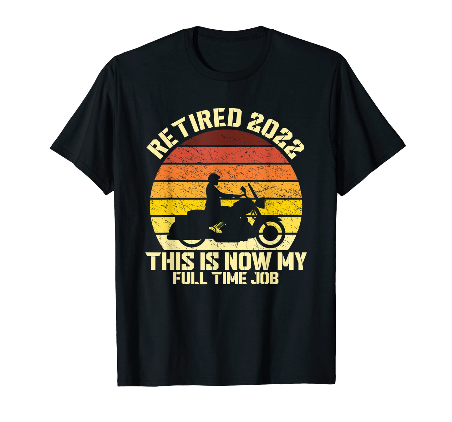 Mens Retired 2022 Motorcycle Lover T-Shirt - Trendy Graphic for Adults - T-Shirt, Sweatshirt, Hoodie