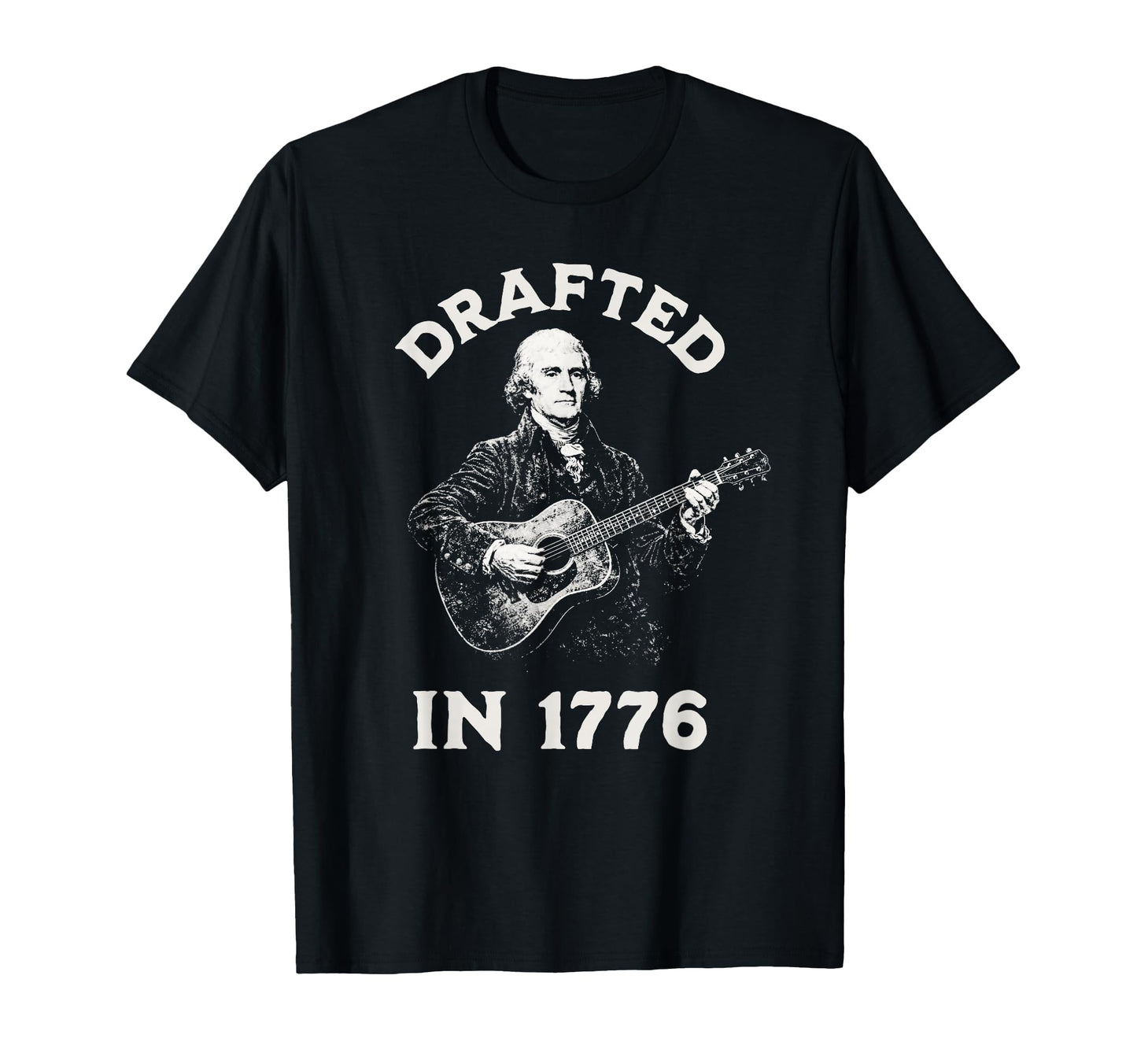 Patriotic 1776 Guitar Drafted 1776 Dad T-Shirt - Custom Art Print Unisex - T-Shirt, Sweatshirt, Hoodie