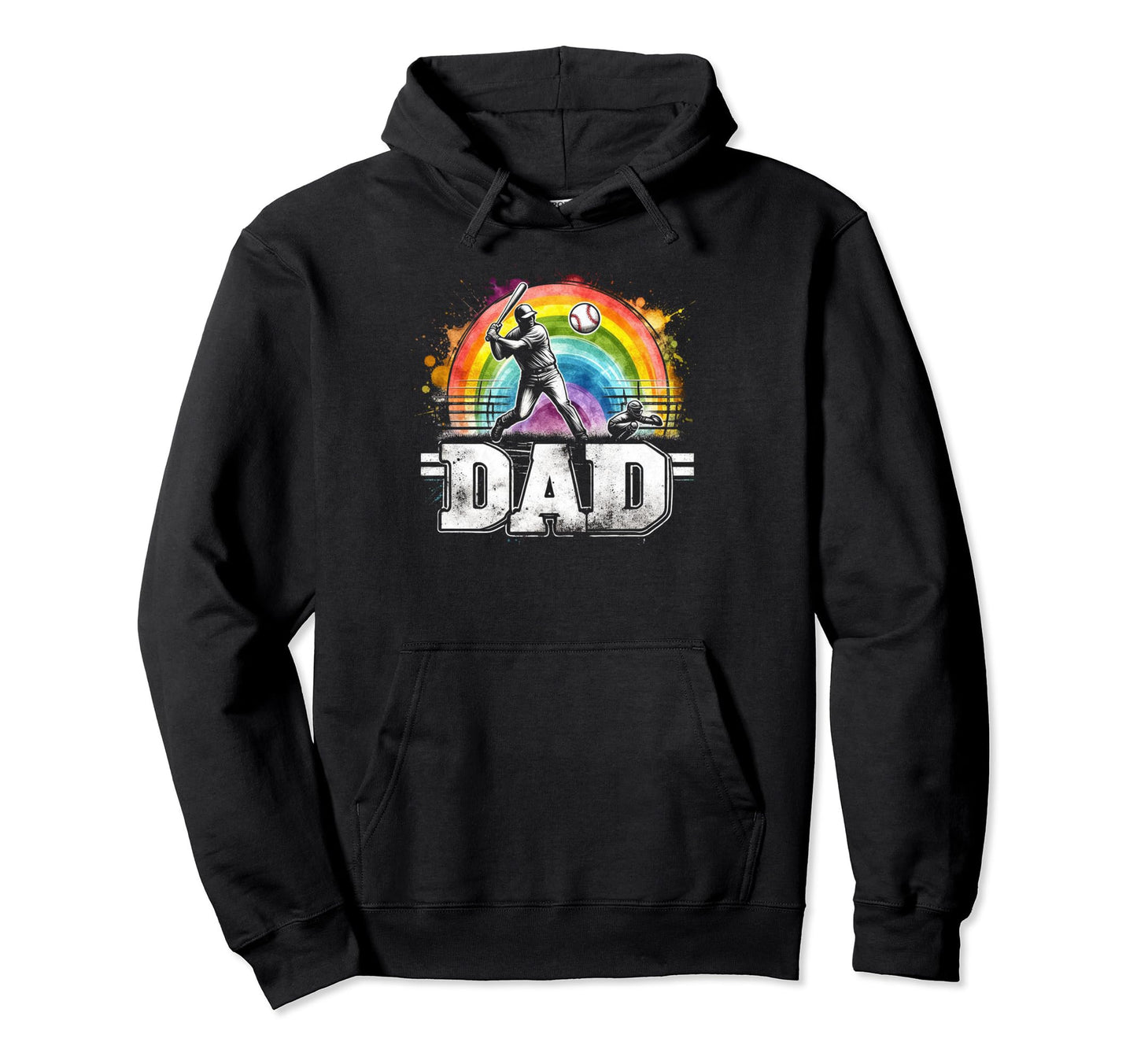 Baseball Dad Fathers Day Hoodie - Unique Graphic for Adults - T-Shirt, Sweatshirt, Hoodie