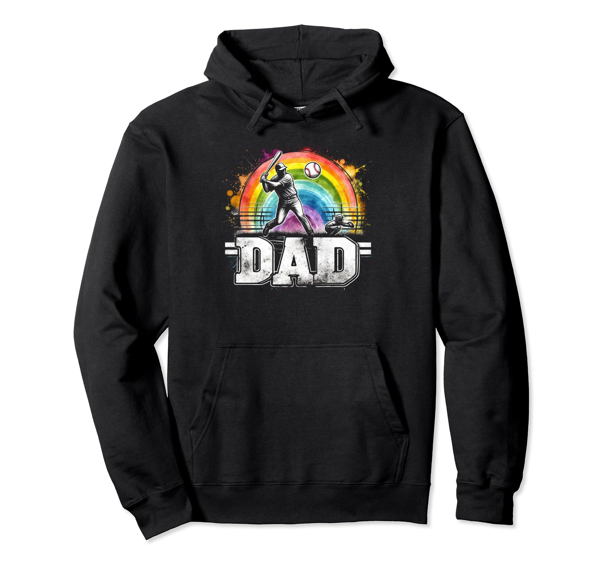 Baseball Dad Fathers Day Hoodie - Unique Graphic for Adults - T-Shirt, Sweatshirt, Hoodie