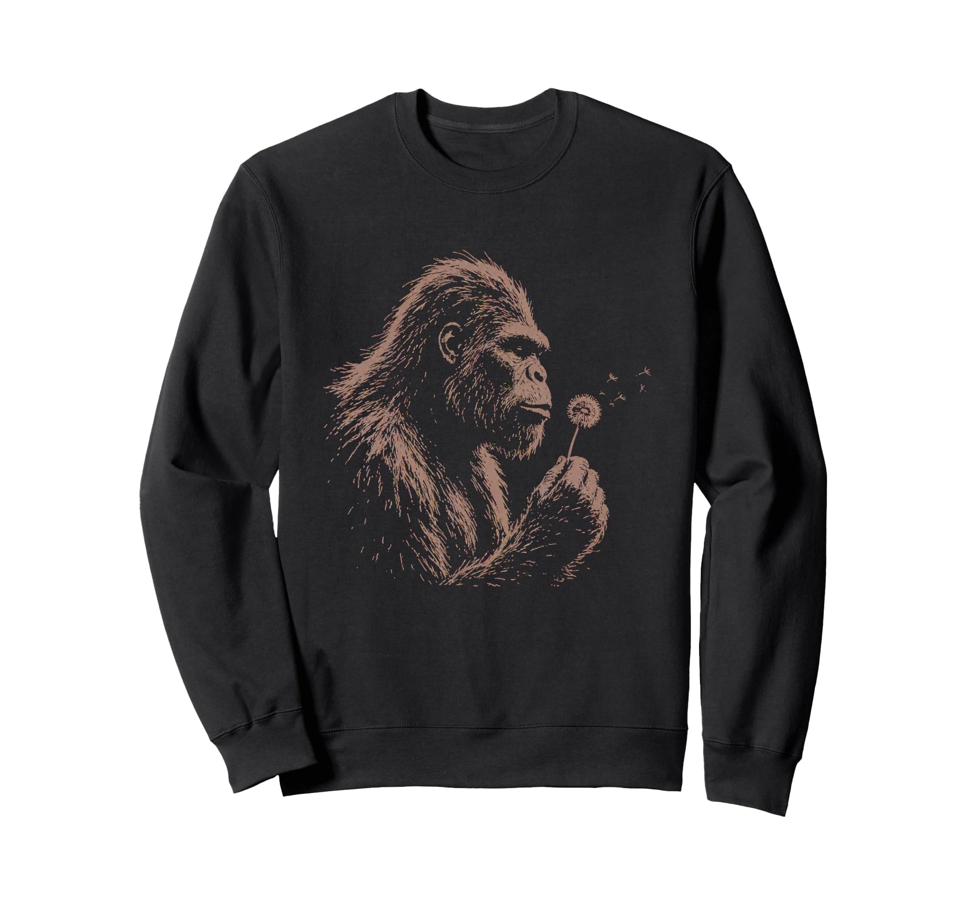 Blowing Wishes Funny Bigfoot Blowing Sweatshirt - Unique Graphic Unisex - T-Shirt, Sweatshirt, Hoodie