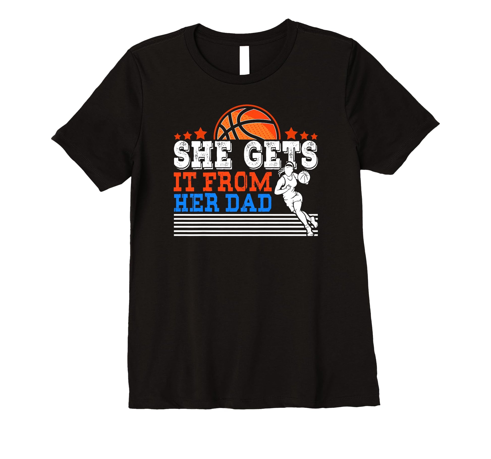 Womens Womens Basketball Dad T-Shirt - Casual Everyday Wear for Adults - T-Shirt, Sweatshirt, Hoodie