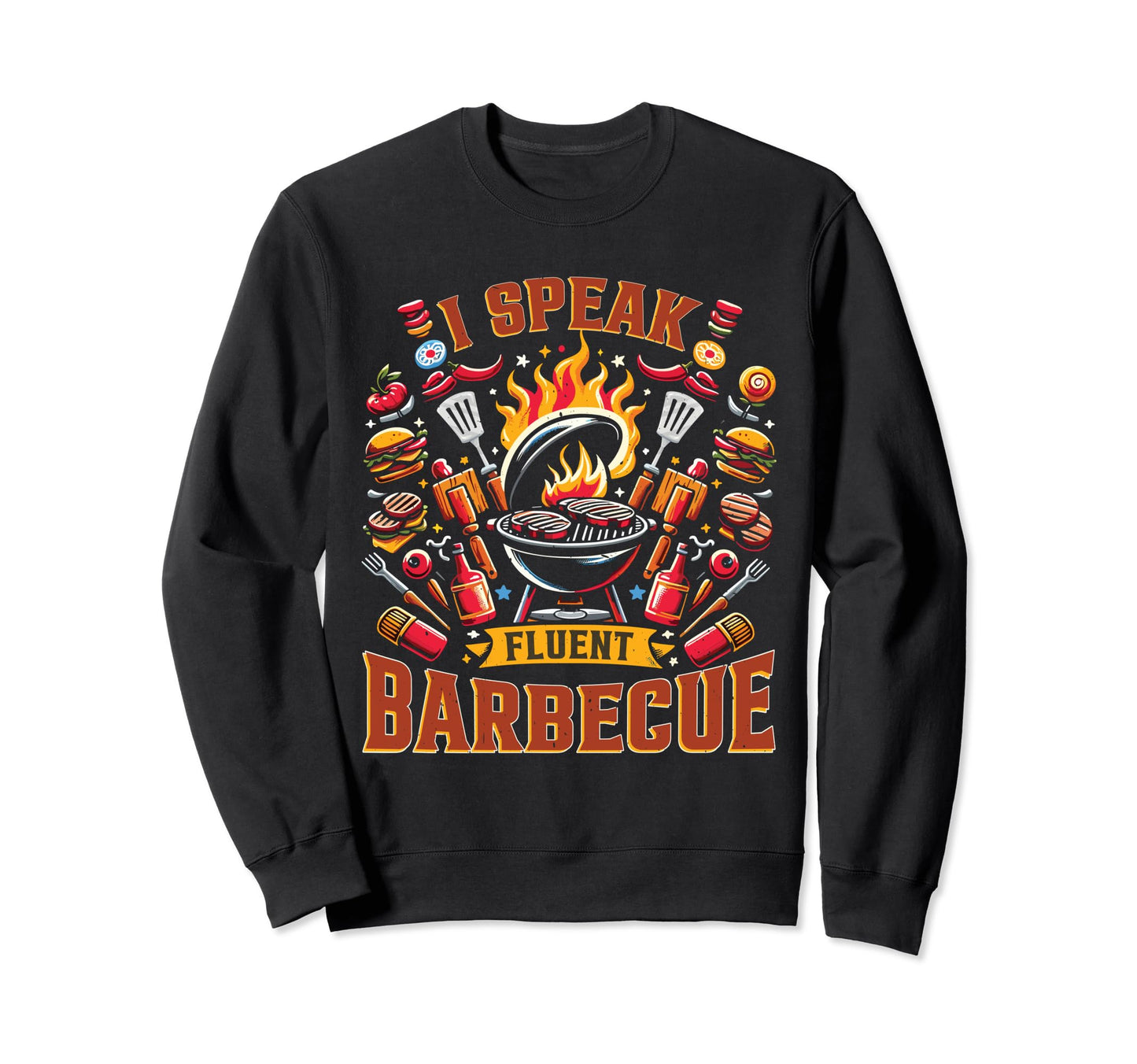 Barbecue Bbq Dad Grilling Meat Sweatshirt - Unique Graphic for Adults - T-Shirt, Sweatshirt, Hoodie