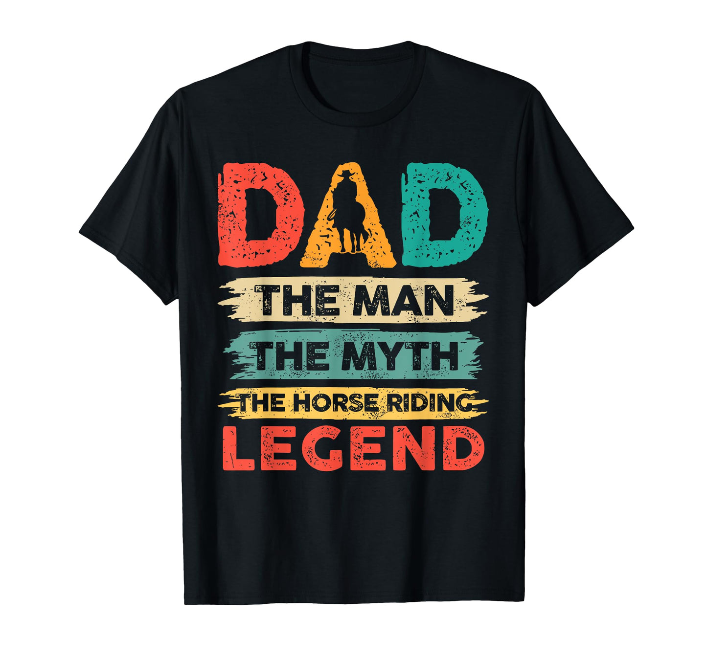 Dad Myth Legend Fathers Day Horse T-Shirt - Trendy Graphic Unisex - T-Shirt, Sweatshirt, Hoodie