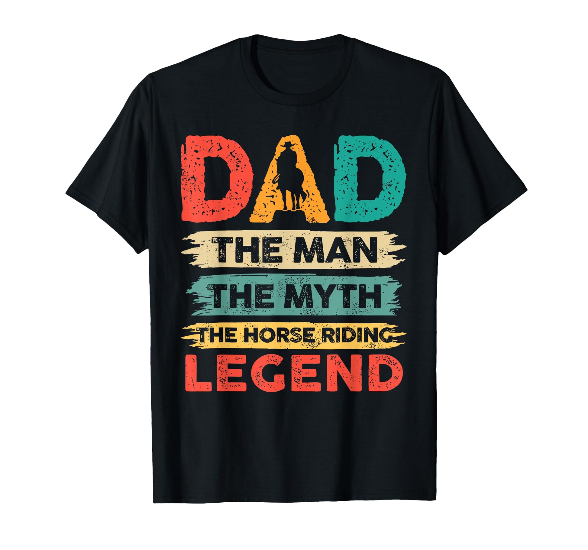 Dad Myth Legend Fathers Day Horse T-Shirt - Trendy Graphic Unisex - T-Shirt, Sweatshirt, Hoodie