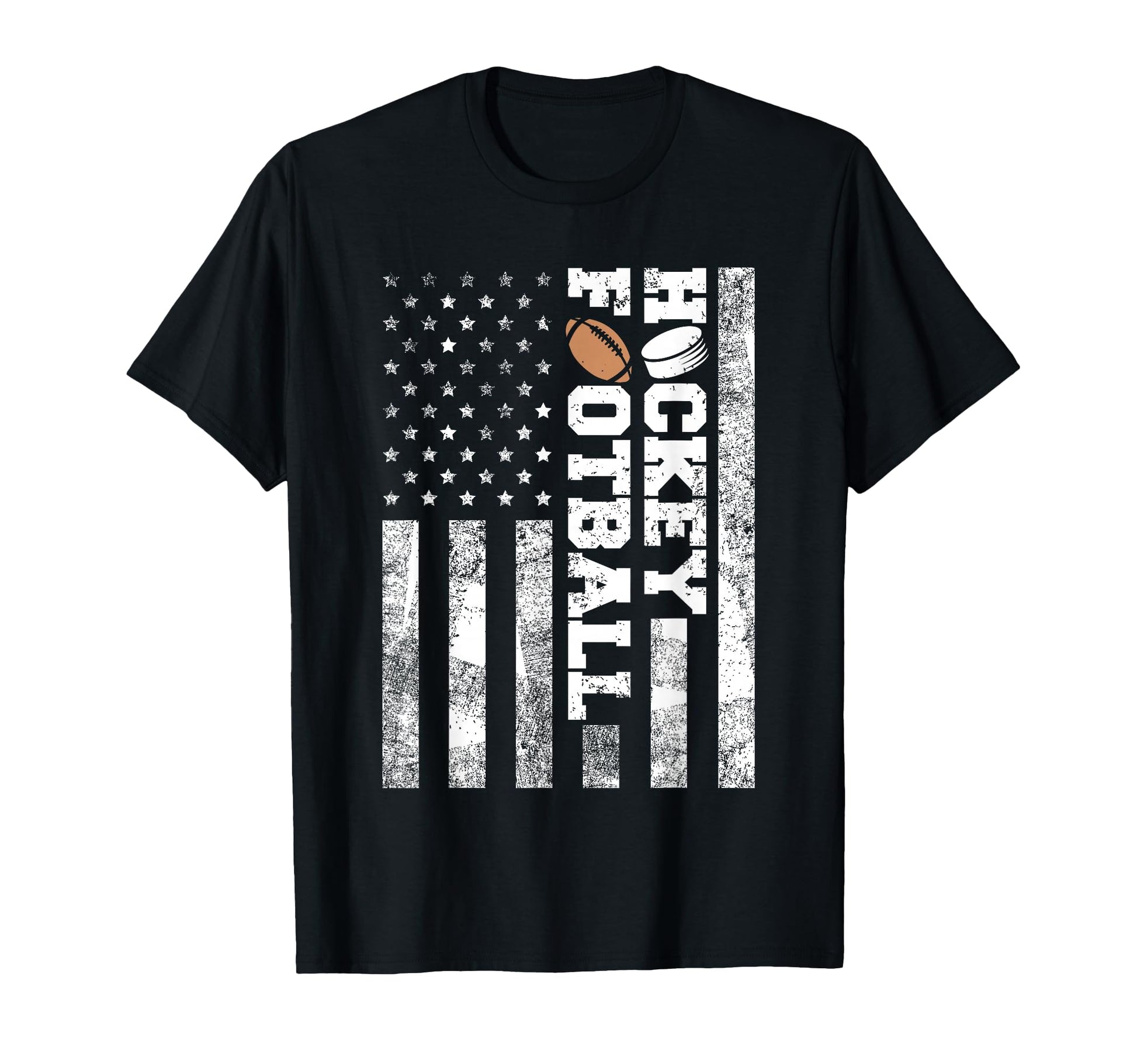 American Distressed Flag Funny Football T-Shirt - Streetwear Style Unisex - T-Shirt, Sweatshirt, Hoodie
