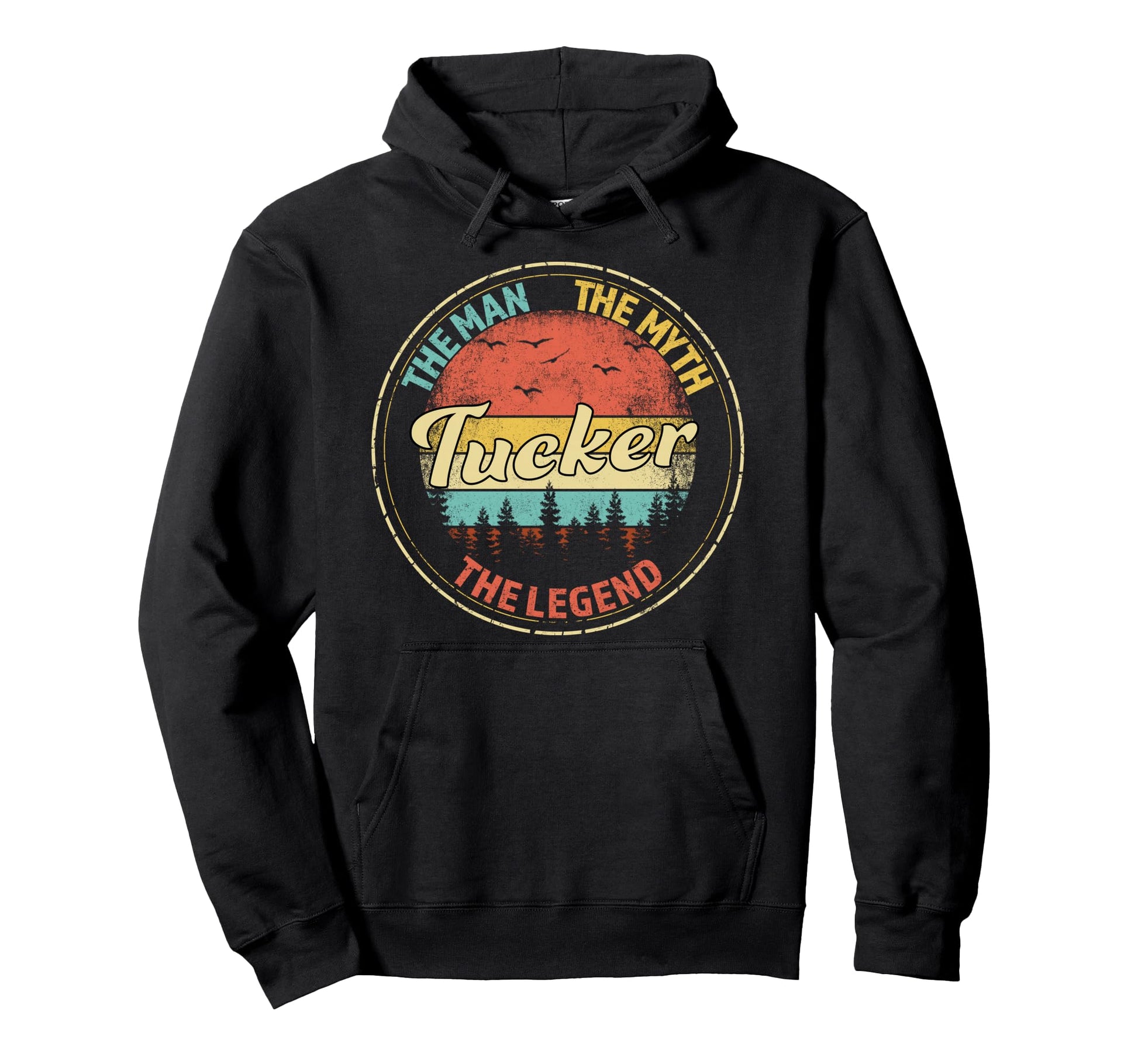Tucker Myth Legend Personalized Name Hoodie - Graphic Print for Adults - T-Shirt, Sweatshirt, Hoodie