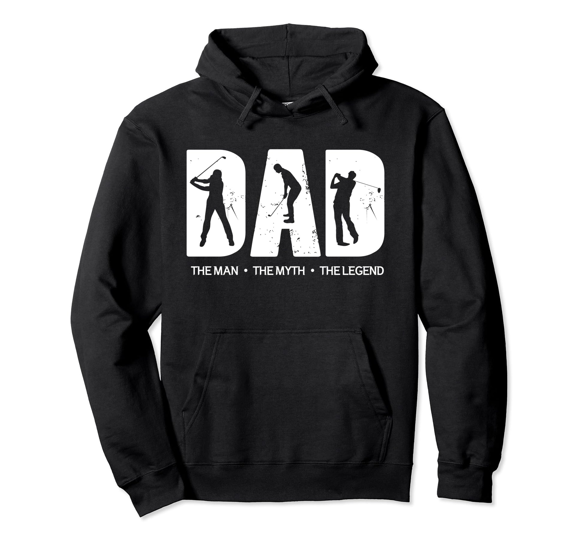 Dad Myth Legend Golf Funny Hoodie - Casual Everyday Wear Unisex - T-Shirt, Sweatshirt, Hoodie