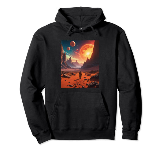 Astronaut Planets Space Travel Great Hoodie - Unique Graphic for Adults - T-Shirt, Sweatshirt, Hoodie