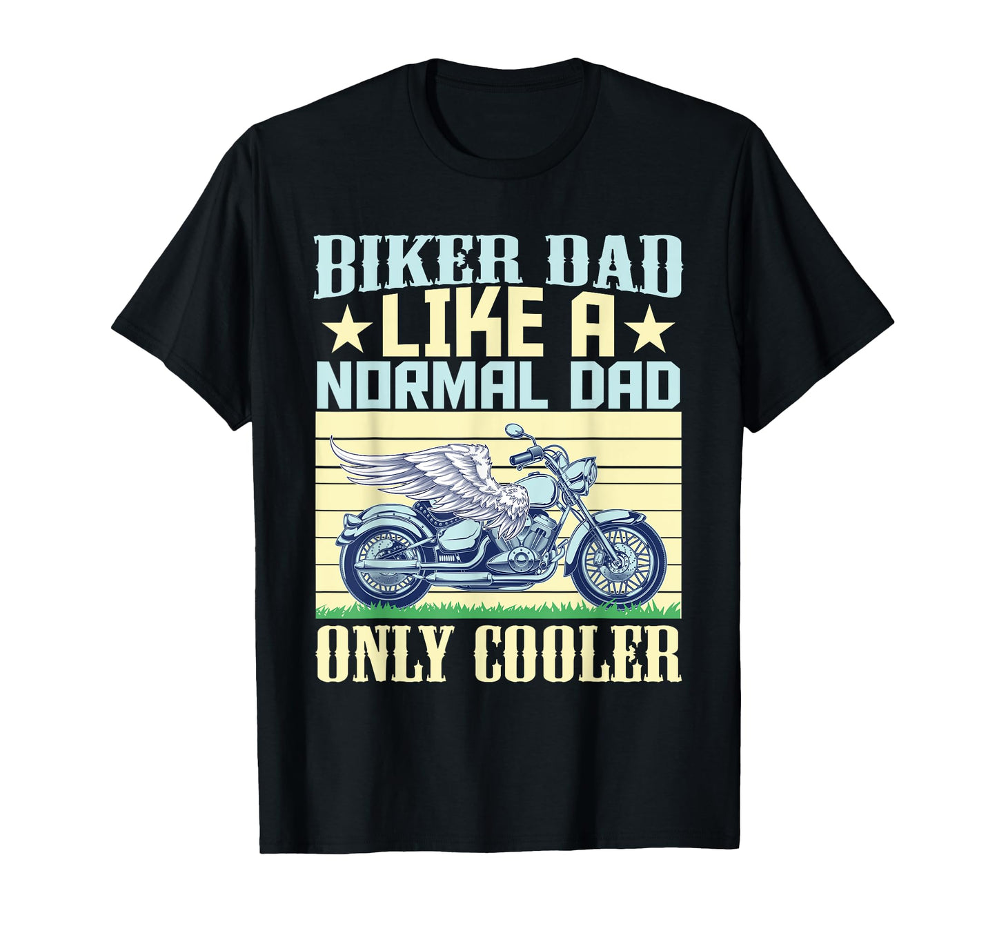 Biker Dad Like Normal Dad Only Cooler T-Shirt - Minimalist Print Unisex - T-Shirt, Sweatshirt, Hoodie