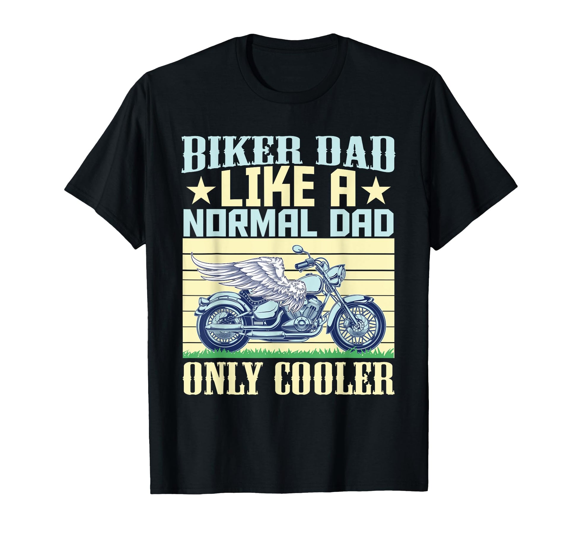 Biker Dad Like Normal Dad Only Cooler T-Shirt - Minimalist Print Unisex - T-Shirt, Sweatshirt, Hoodie