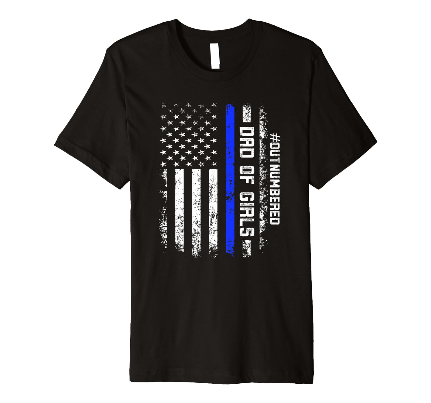 Funny Dad Police Officer Usa Flag T-Shirt - Casual Everyday Wear for Adults - T-Shirt, Sweatshirt, Hoodie