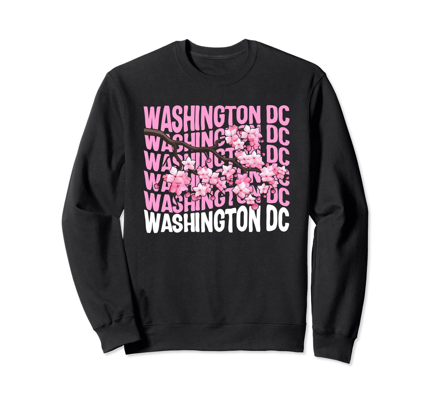 Washington Cherry Blossom Floral Sweatshirt - Minimalist Print for Adults - T-Shirt, Sweatshirt, Hoodie