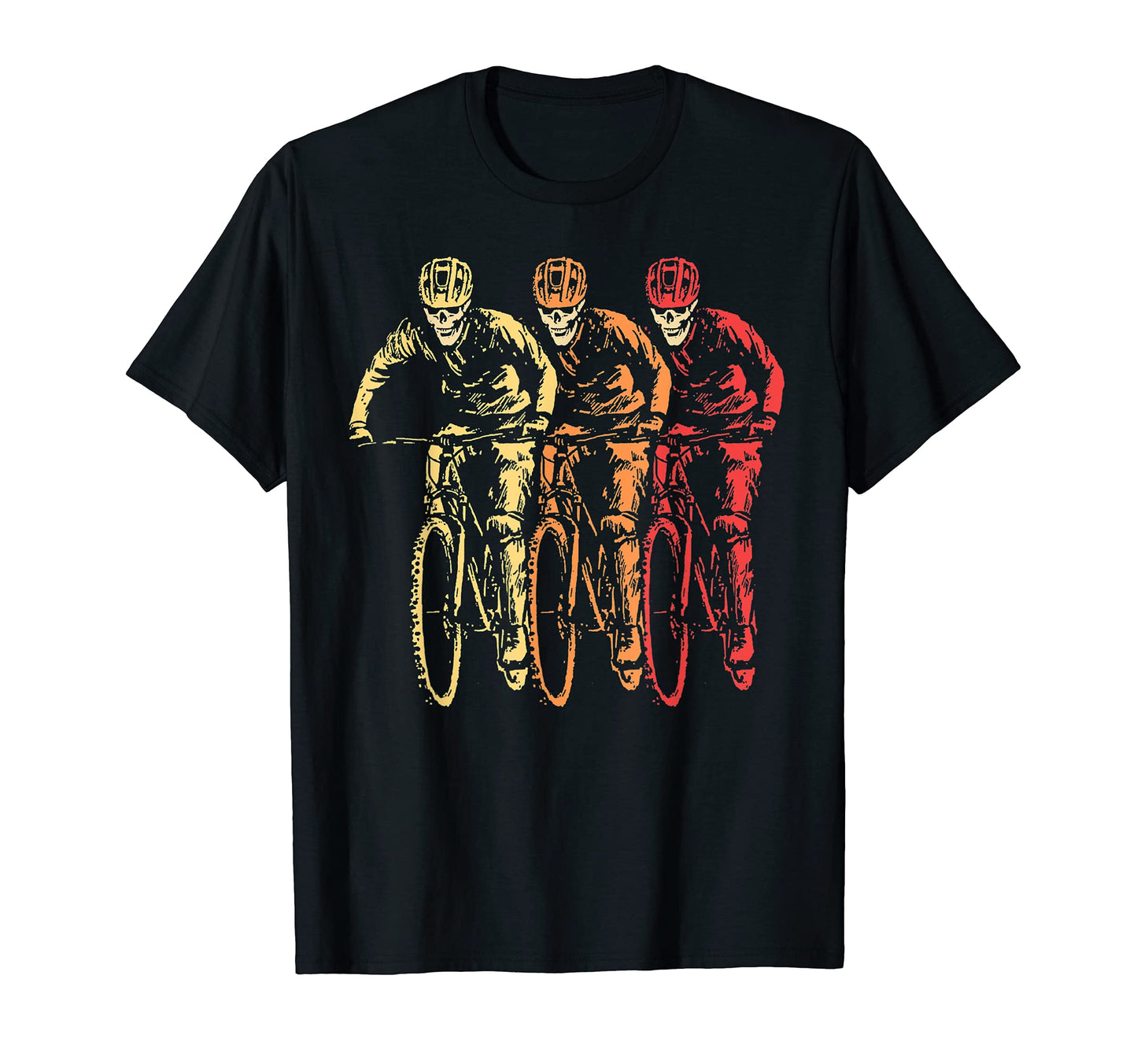 Mountain Biker Skull Pop Art T-Shirt - Minimalist Print Men Women - T-Shirt, Sweatshirt, Hoodie