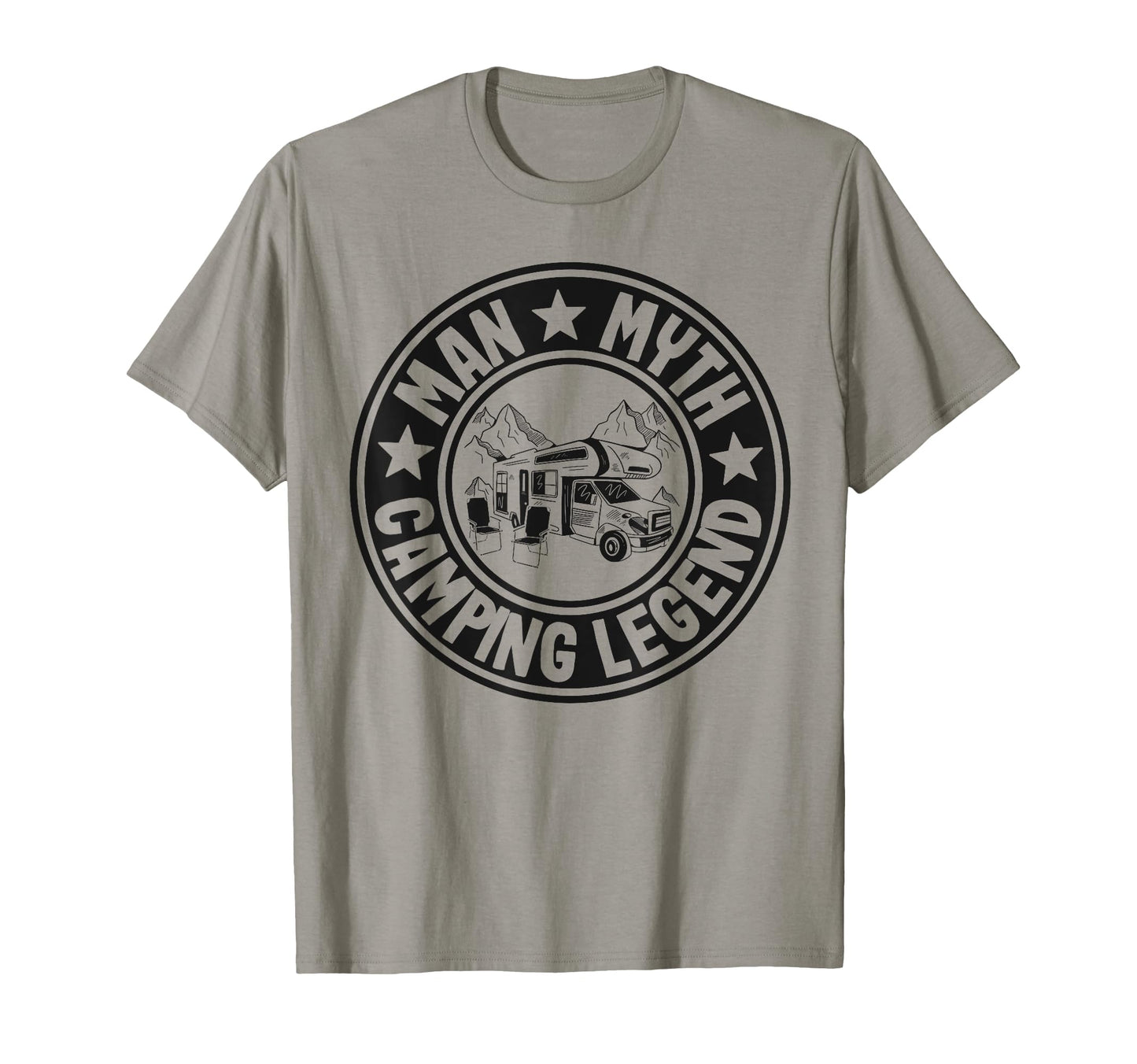 Myth Camping Legend Rv Camper Dad T-Shirt - Aesthetic Graphic Men Women - T-Shirt, Sweatshirt, Hoodie