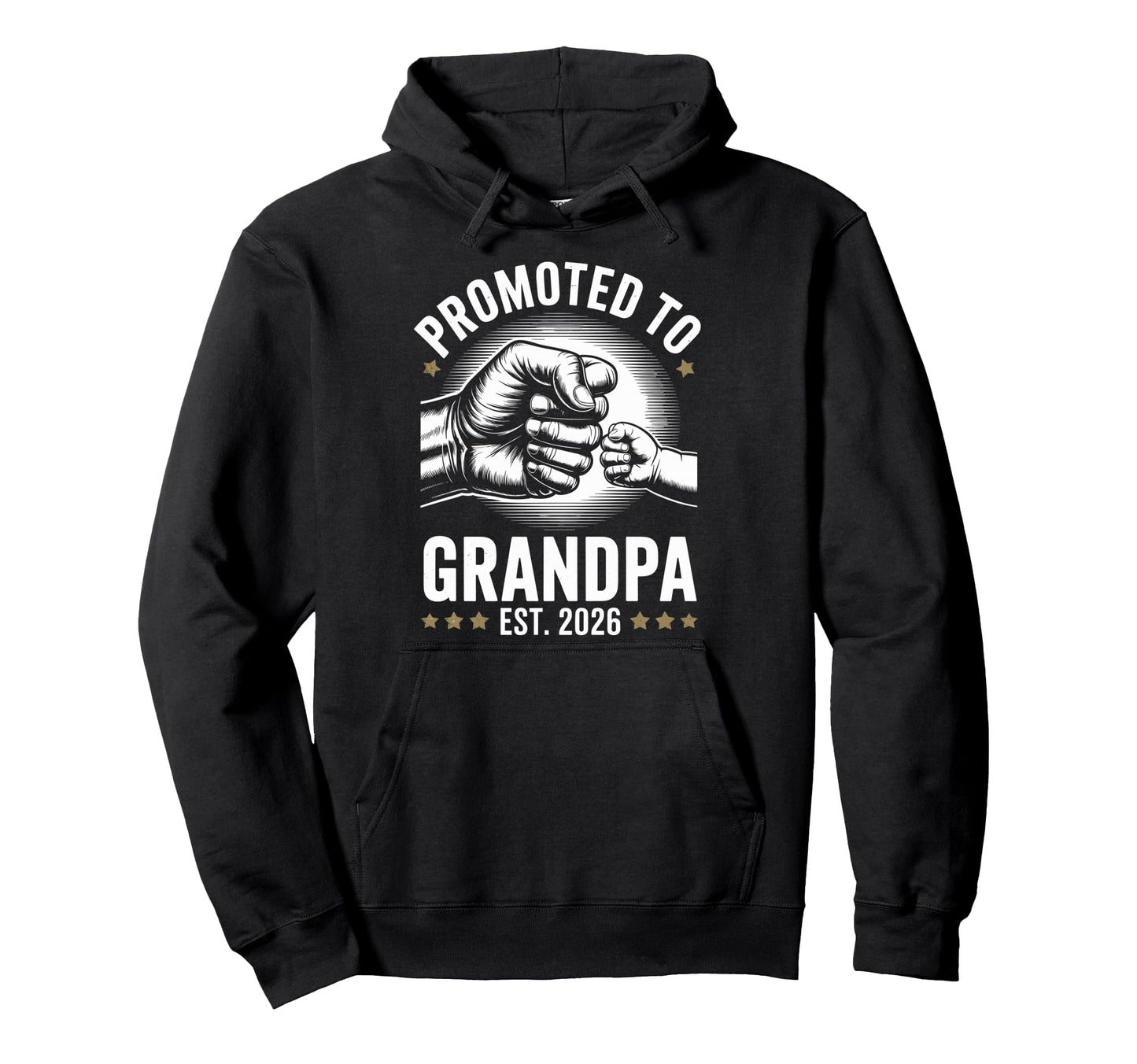 Promoted To Grandpa Est 2026 New Hoodie - Custom Art Print for Adults - T-Shirt, Sweatshirt, Hoodie