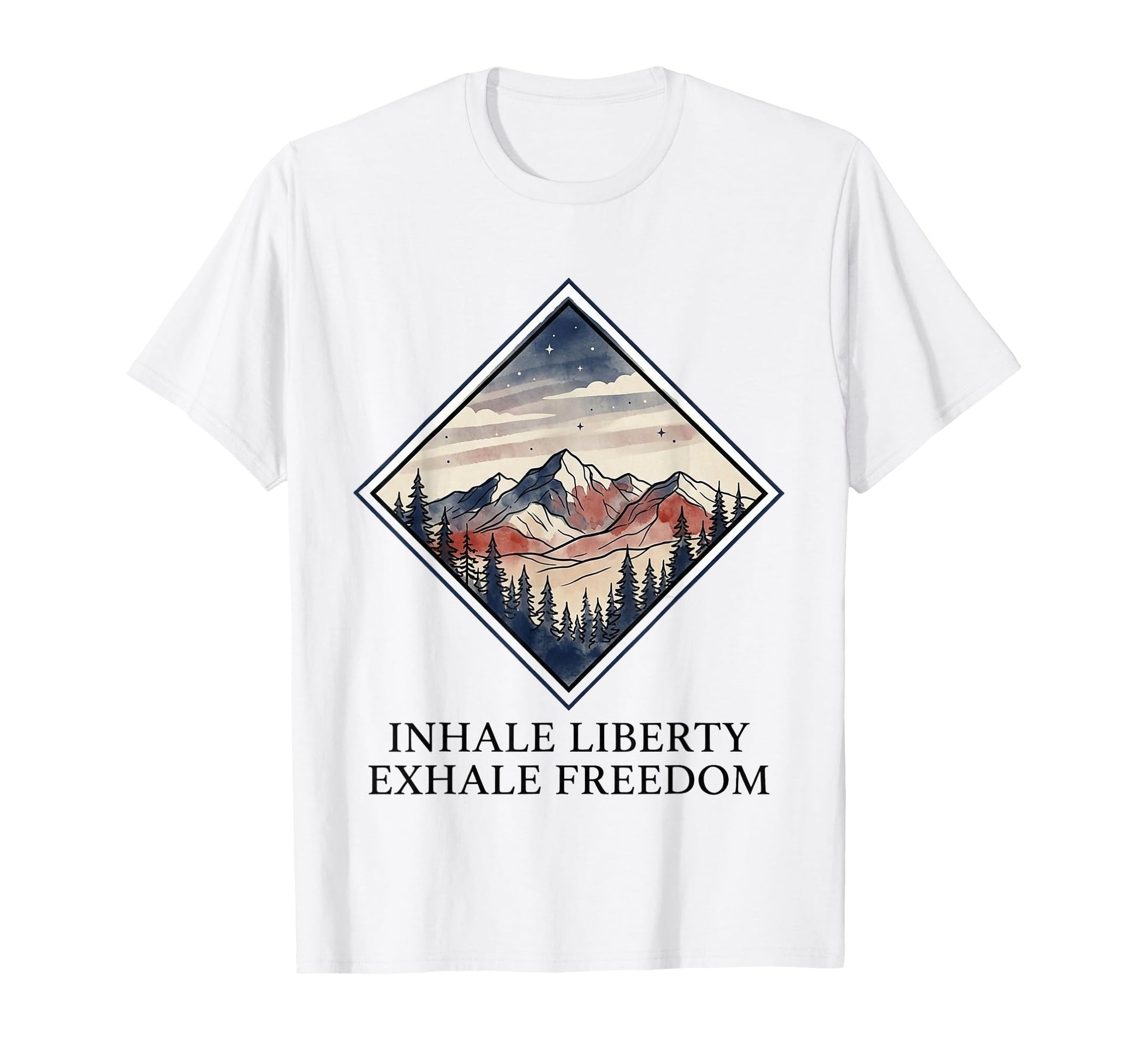 Inhale Liberty Exhale Freedom T-Shirt - Custom Art Print Men Women - T-Shirt, Sweatshirt, Hoodie