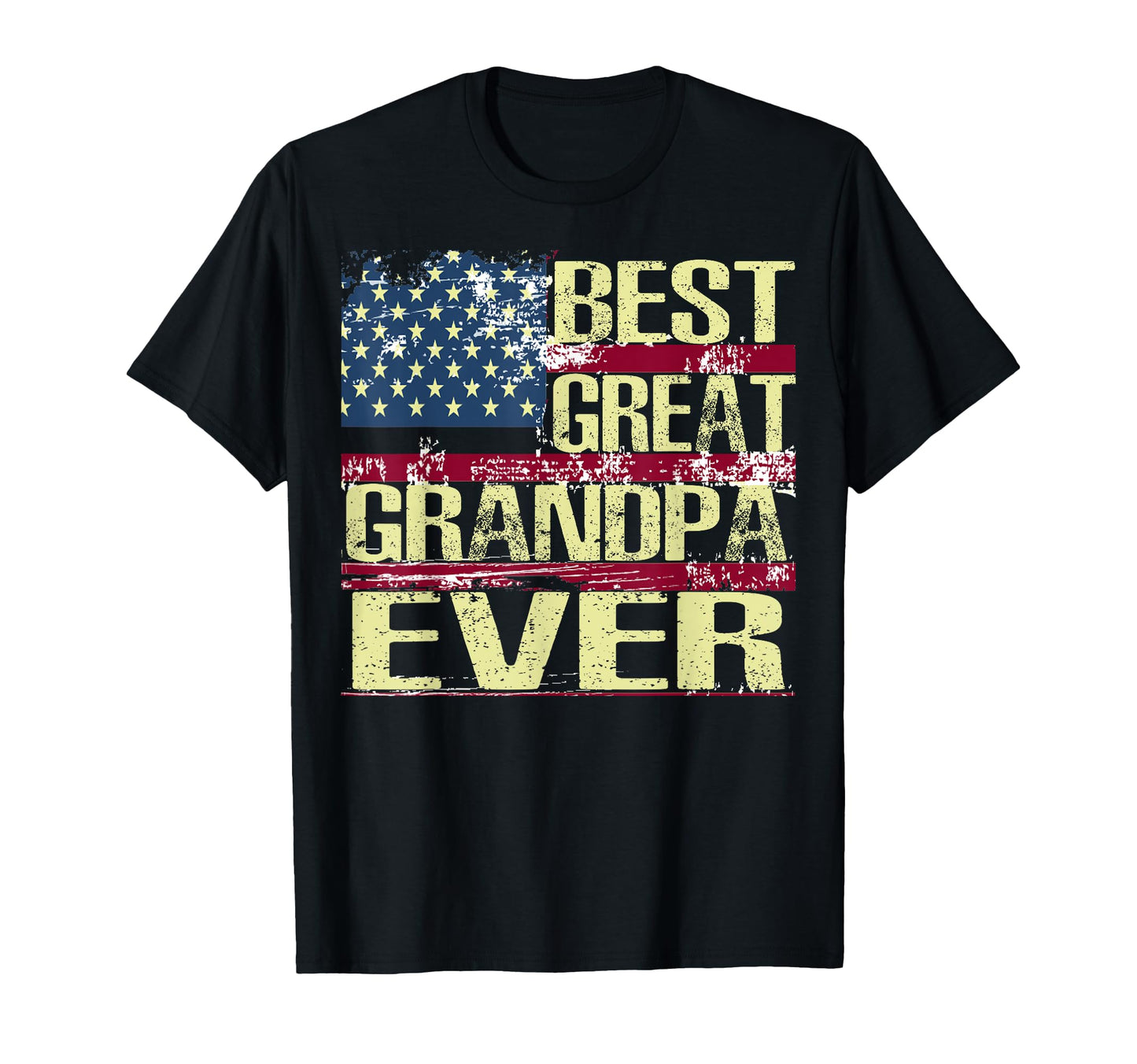 Best Great Grandpa Ever American Flag T-Shirt - Minimalist Print Men Women - T-Shirt, Sweatshirt, Hoodie