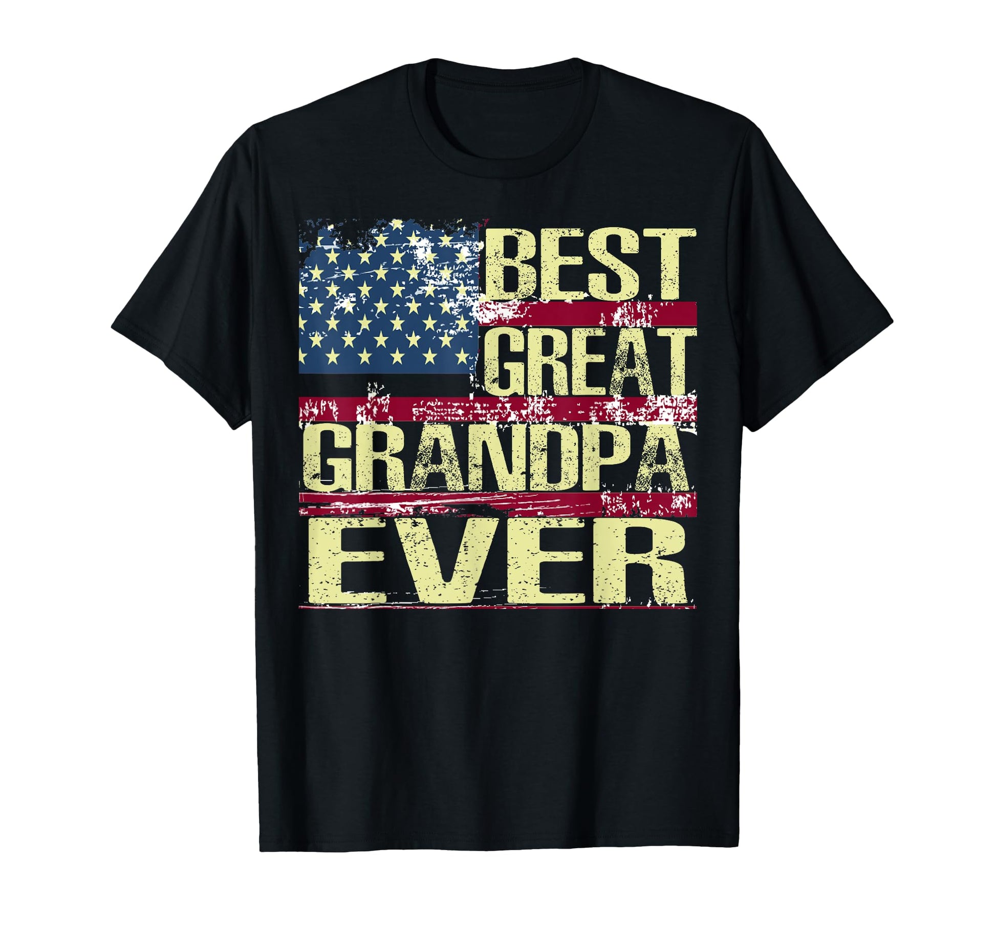Best Great Grandpa Ever American Flag T-Shirt - Minimalist Print Men Women - T-Shirt, Sweatshirt, Hoodie