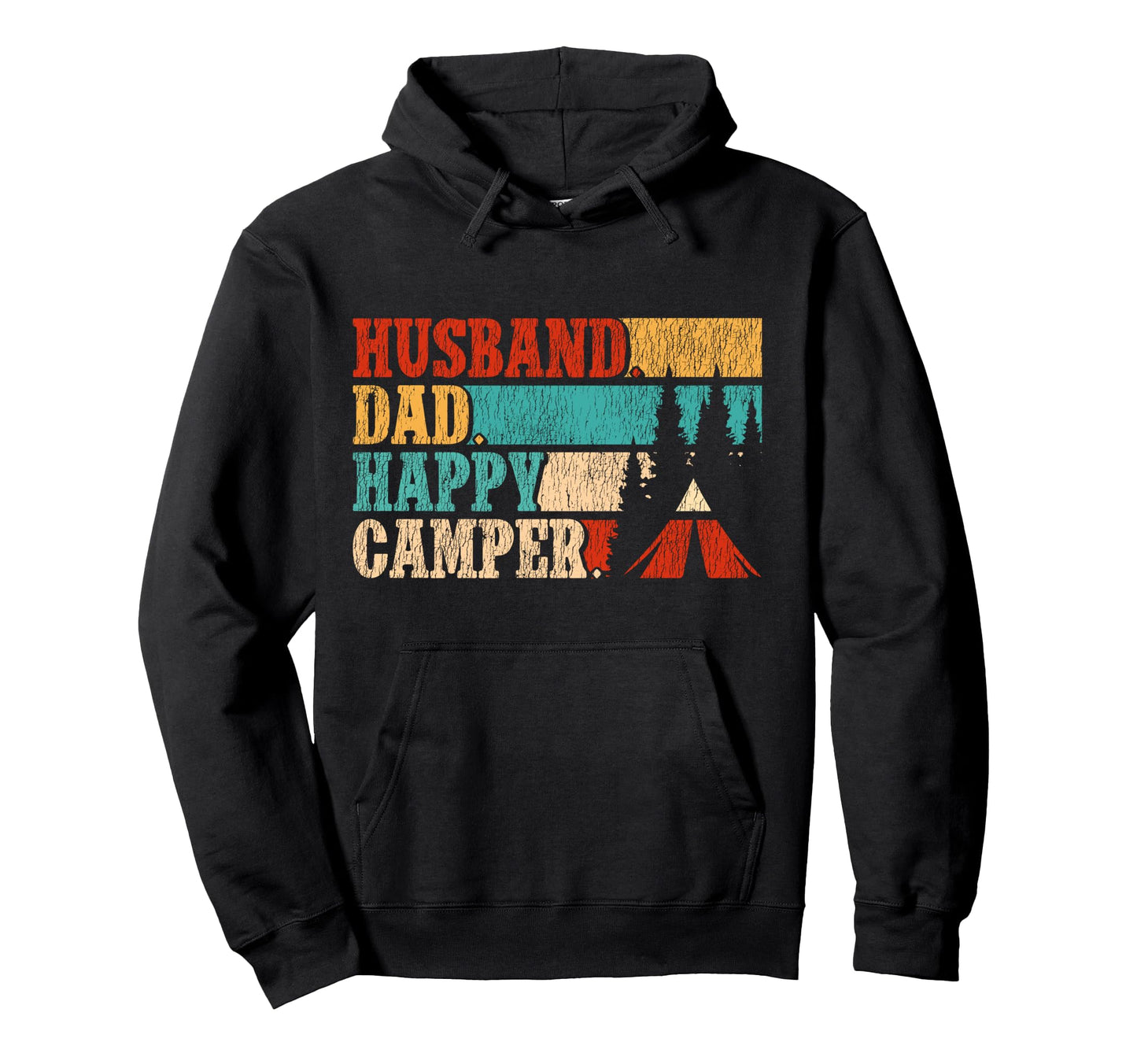 Tent Camping Husband Dad Father Family Hoodie - Aesthetic Graphic Men Women - T-Shirt, Sweatshirt, Hoodie