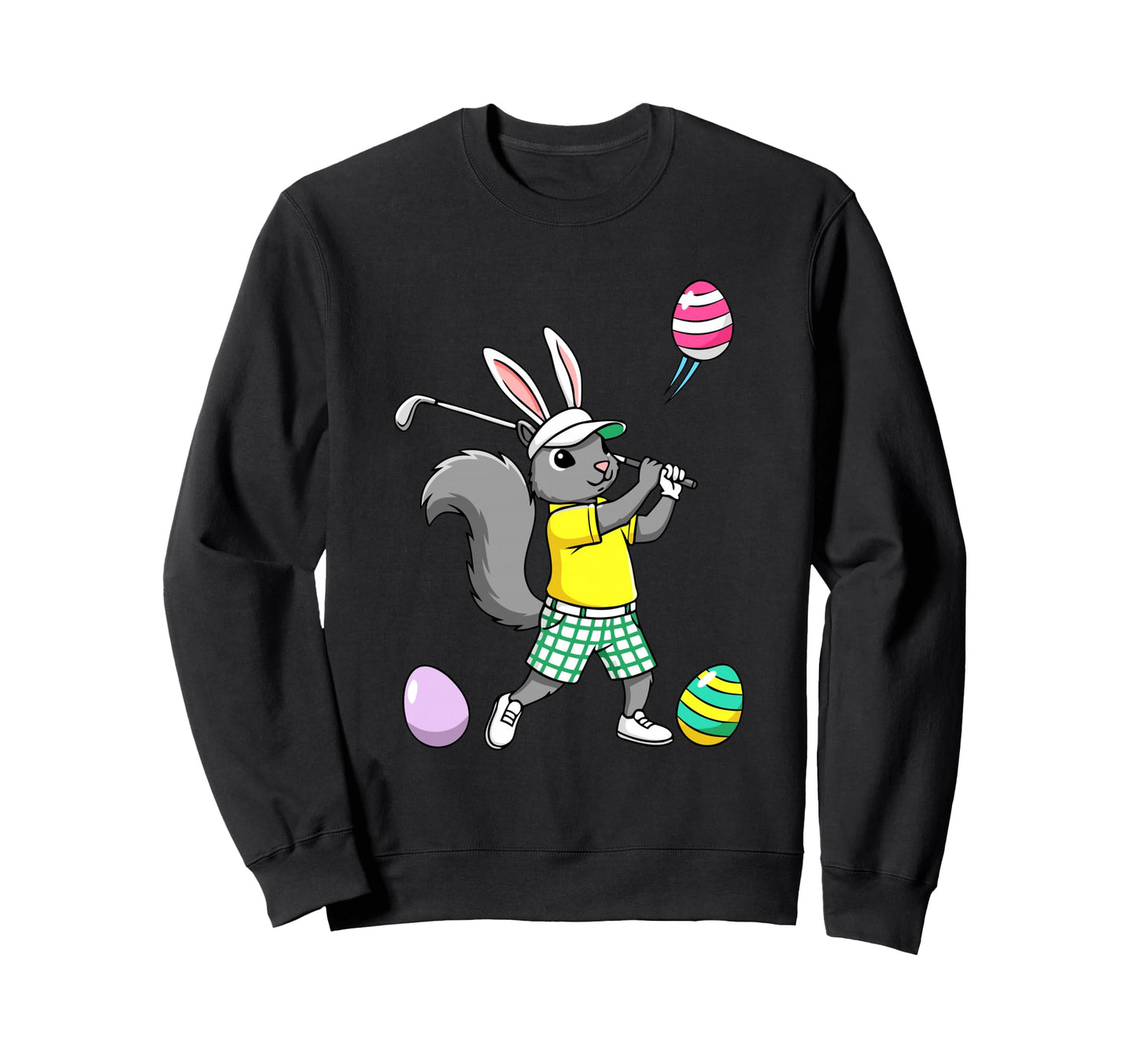 Easter Golf Bunny Rabbit Golfer Sweatshirt - Custom Art Print Men Women - T-Shirt, Sweatshirt, Hoodie