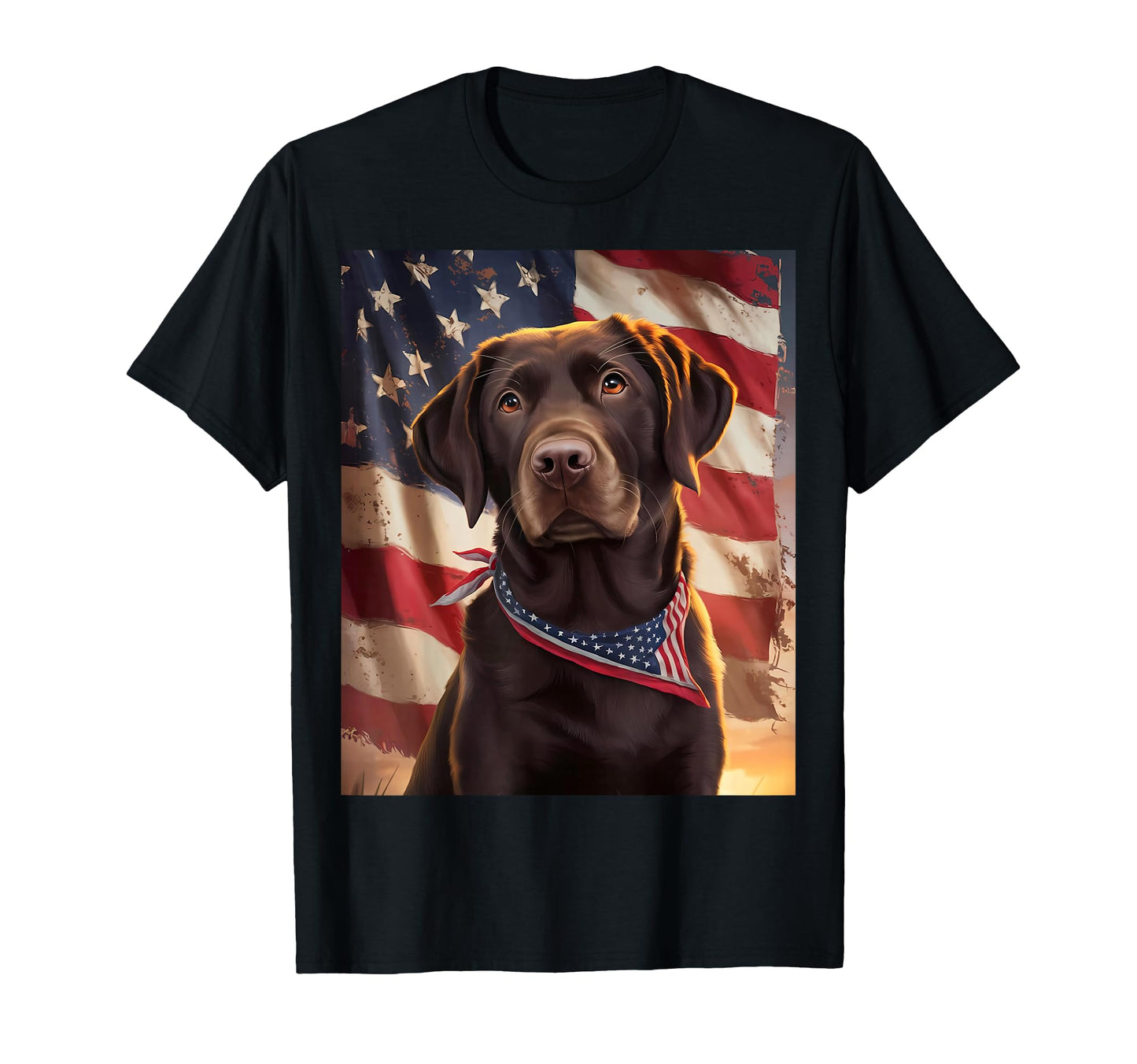 American Flag 4Th July Dog American T-Shirt - Unique Graphic Men Women - T-Shirt, Sweatshirt, Hoodie