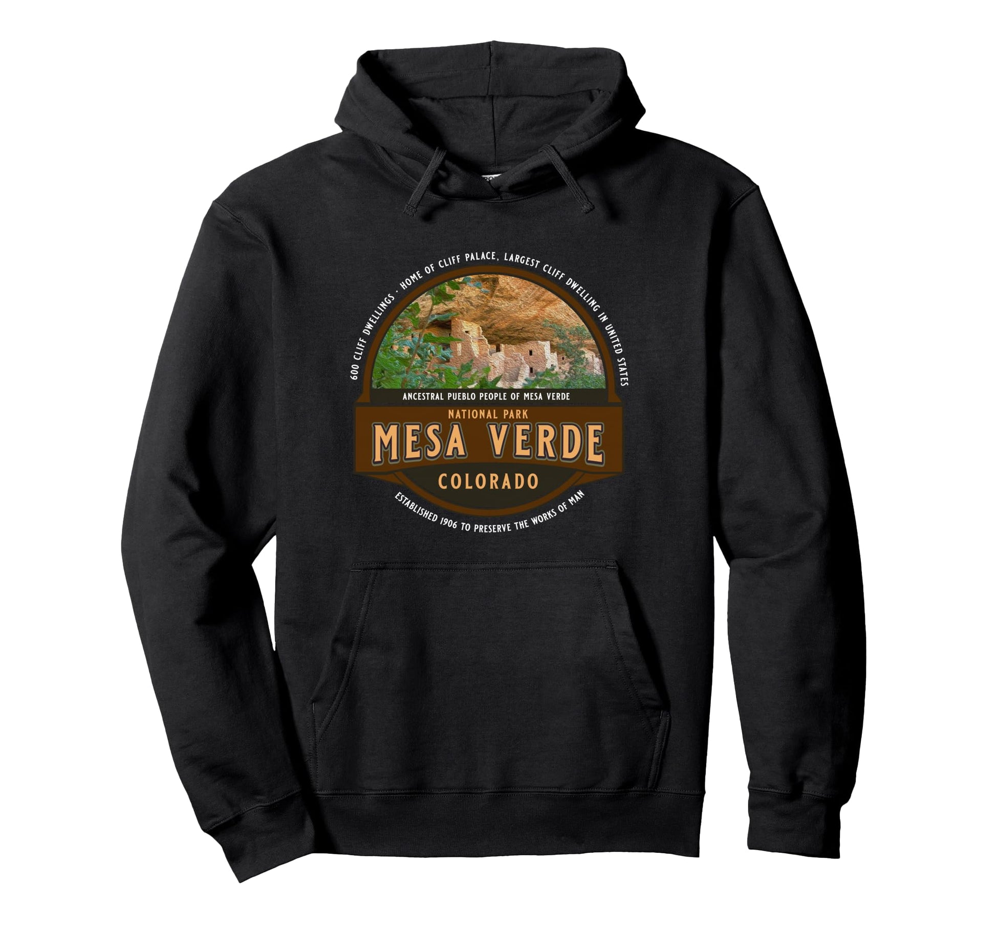 Mesa Verde National Park Colorado Cliff Hoodie - Trendy Graphic Men Women - T-Shirt, Sweatshirt, Hoodie
