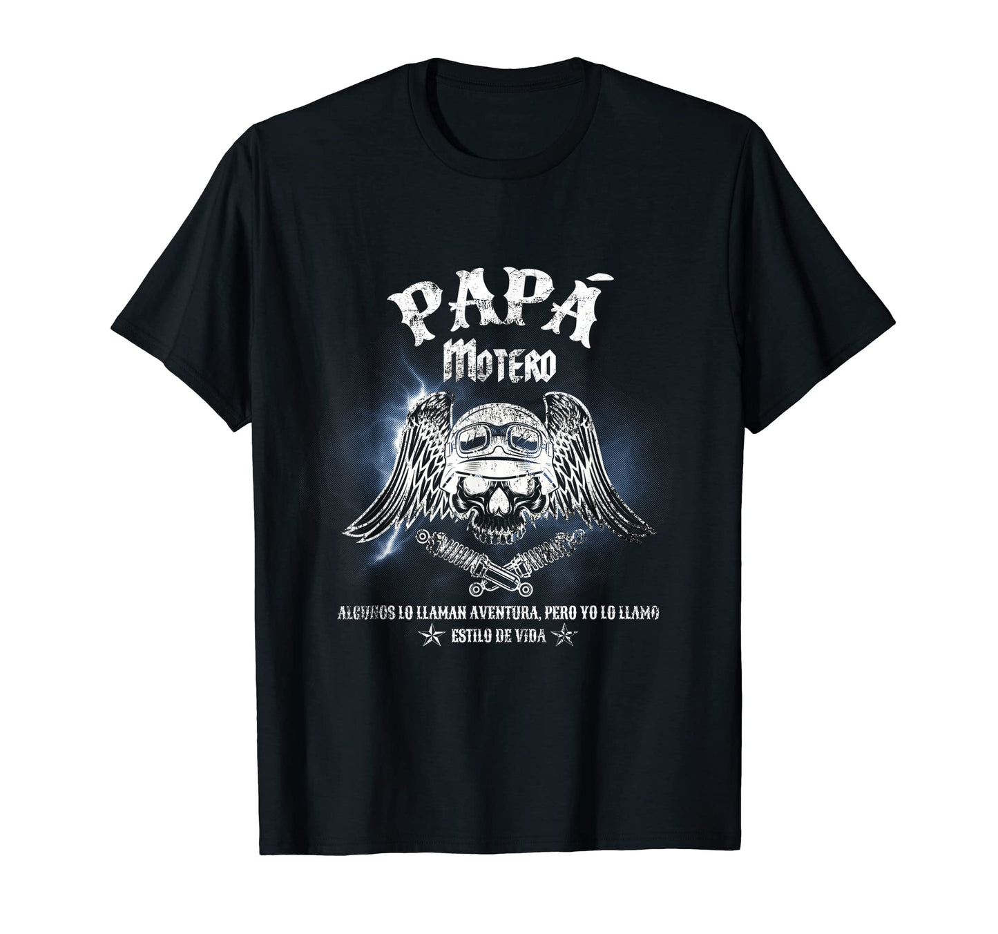 Biker Dad Spanish Motorcycle Dad T-Shirt - Trendy Graphic for Adults - T-Shirt, Sweatshirt, Hoodie