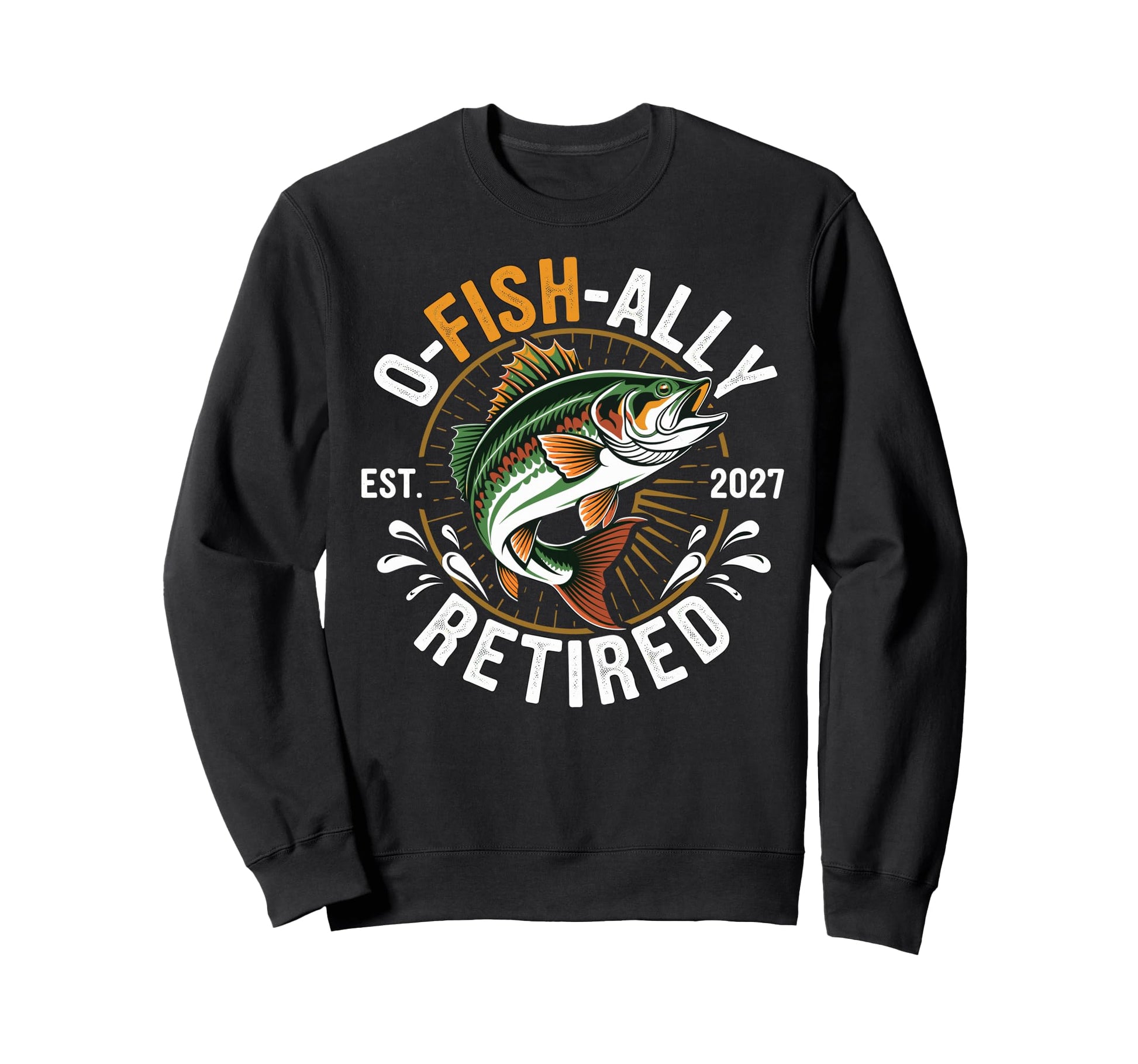 Ofishally Retired Est 2027 Grandpa Sweatshirt - Minimalist Print Men Women - T-Shirt, Sweatshirt, Hoodie