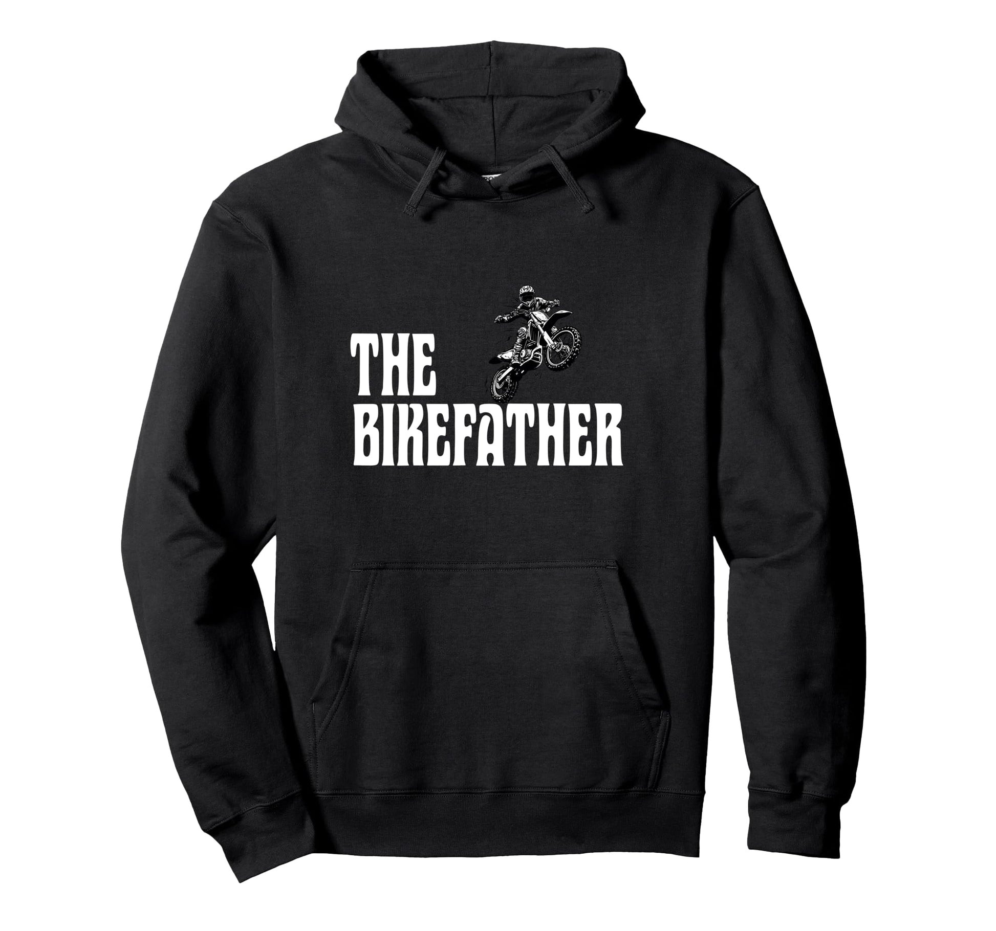 Biker Biker Dad Bikefather Funny Hoodie - Minimalist Print Unisex - T-Shirt, Sweatshirt, Hoodie