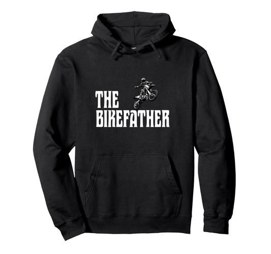 Biker Biker Dad Bikefather Funny Hoodie - Minimalist Print Unisex - T-Shirt, Sweatshirt, Hoodie