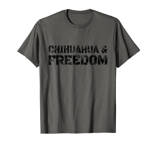 Chihuahua Freedom Usa Military T-Shirt - Casual Everyday Wear for Adults - T-Shirt, Sweatshirt, Hoodie