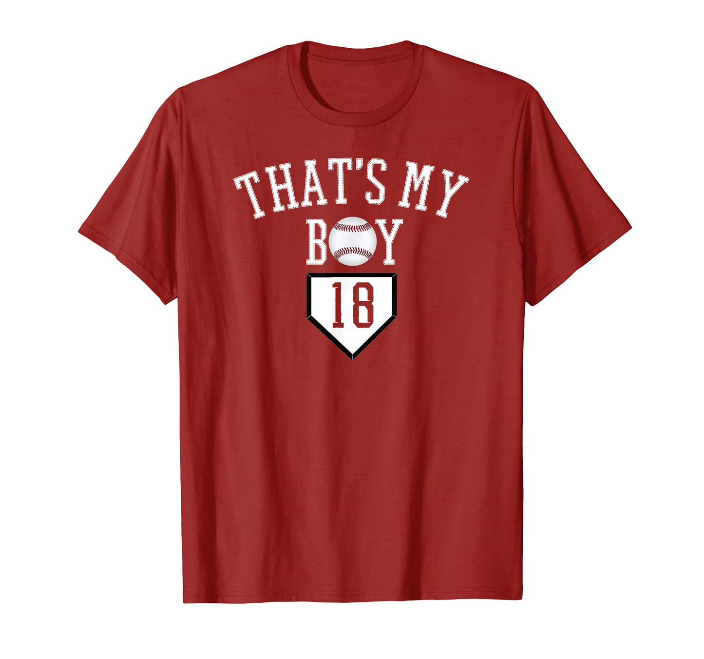 18 Thats My Baseball Number Baseball Mom T-Shirt - Custom Art Print Unisex - T-Shirt, Sweatshirt, Hoodie