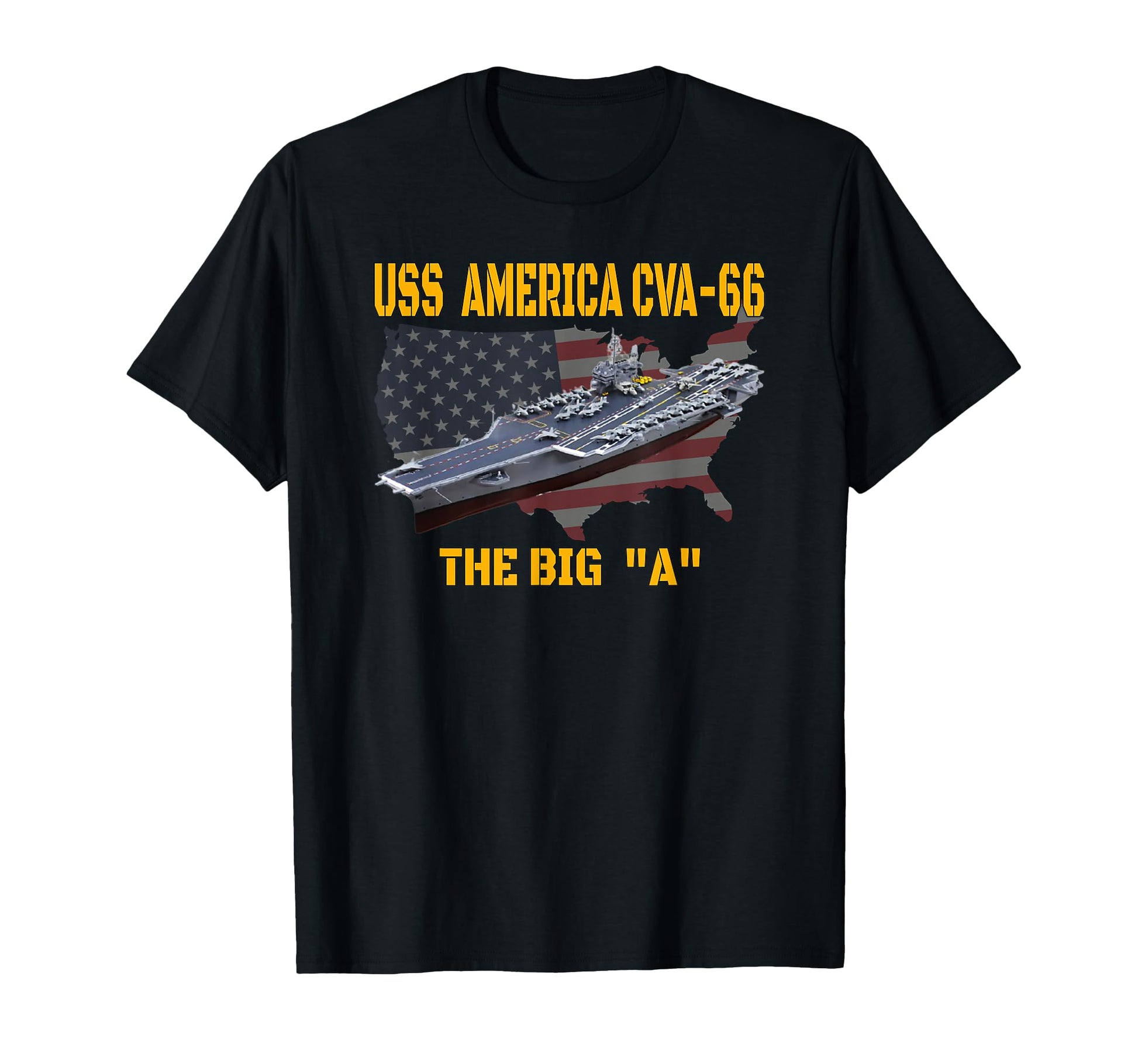 Aircraft Carrier Uss America Cva 66 T-Shirt - Custom Art Print for Adults - T-Shirt, Sweatshirt, Hoodie