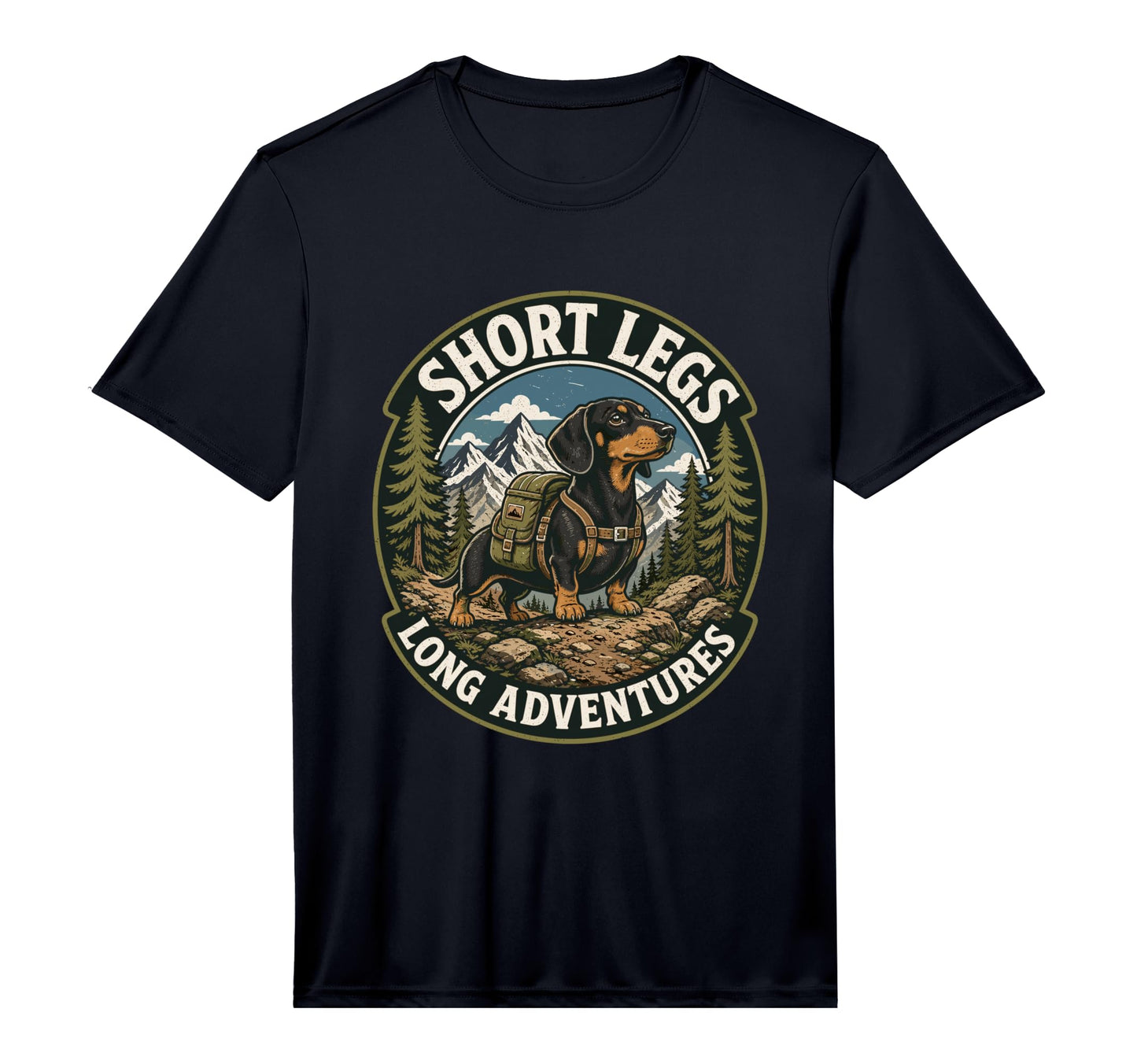 Short Legs Long Adventures Dachshund T-Shirt - Minimalist Print Unisex - T-Shirt, Sweatshirt, Hoodie