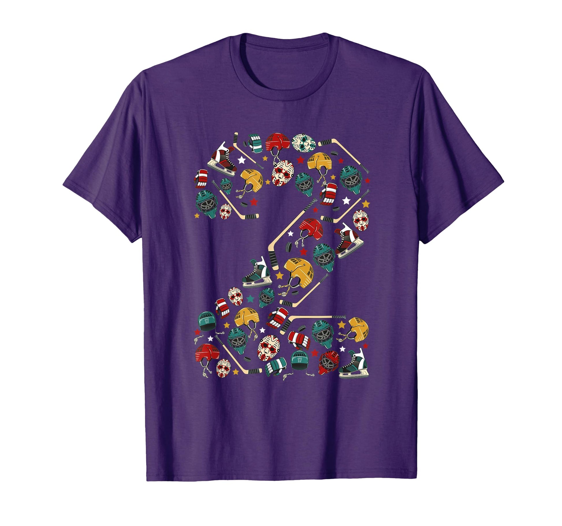 2 Year Old Birthday Ice Hockey Themed 2Nd T-Shirt - Trendy Graphic Unisex - T-Shirt, Sweatshirt, Hoodie