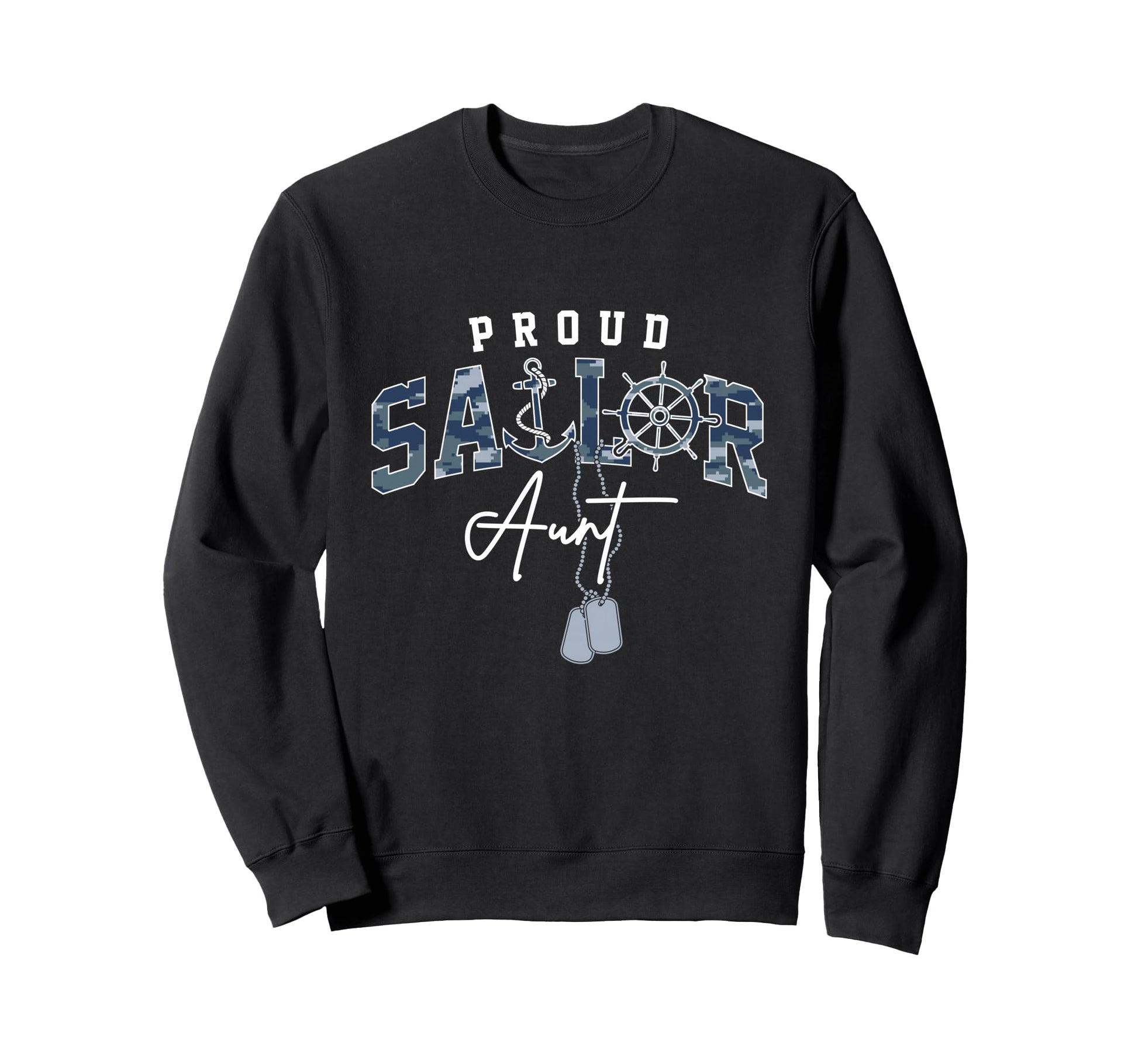 Proud Sailor Aunt Us Naval Veteran Sweatshirt - Graphic Print Men Women - T-Shirt, Sweatshirt, Hoodie