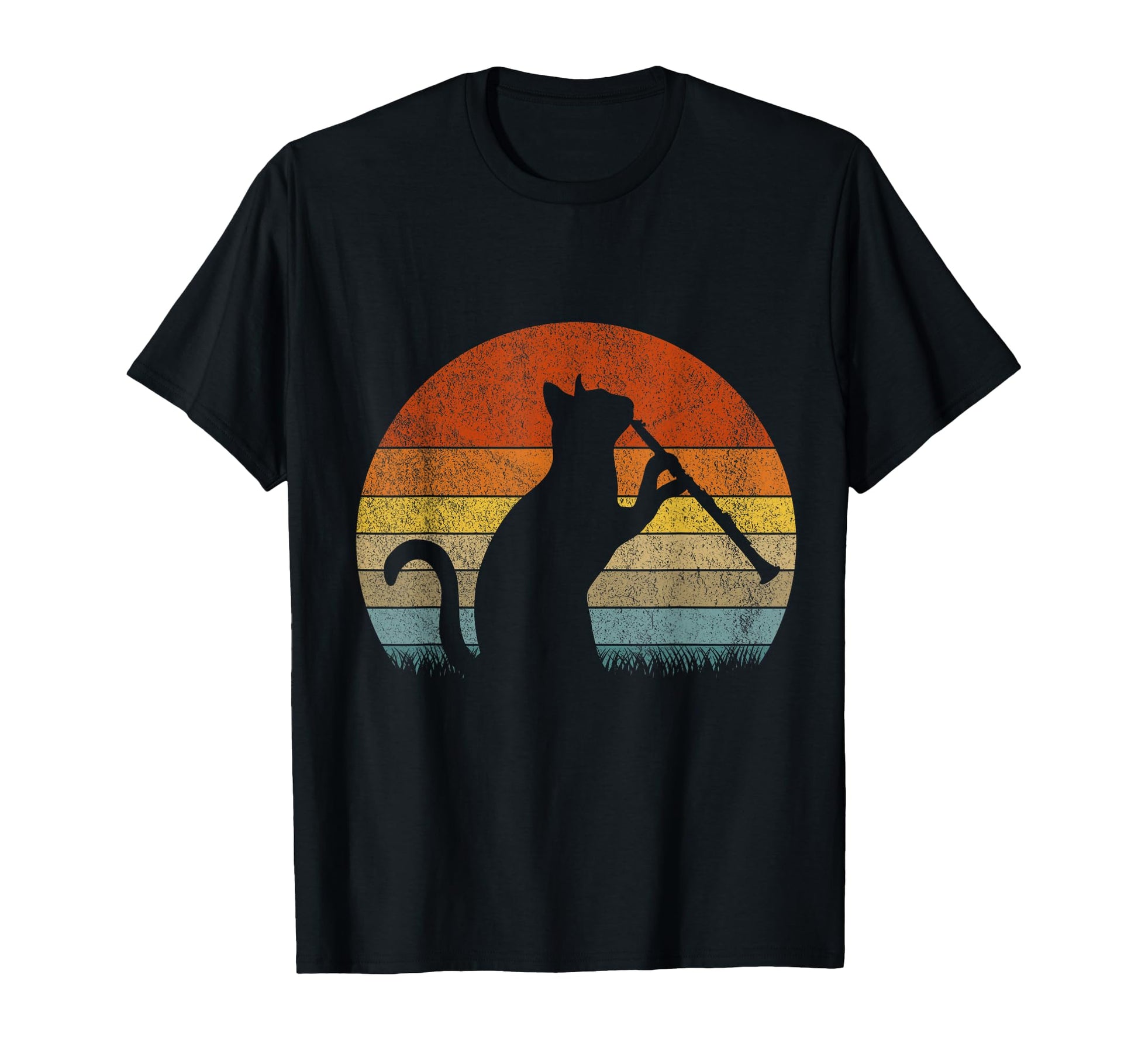 Funny Clarinet Cat Clarinet Player Musician T-Shirt - Graphic Print Unisex - T-Shirt, Sweatshirt, Hoodie