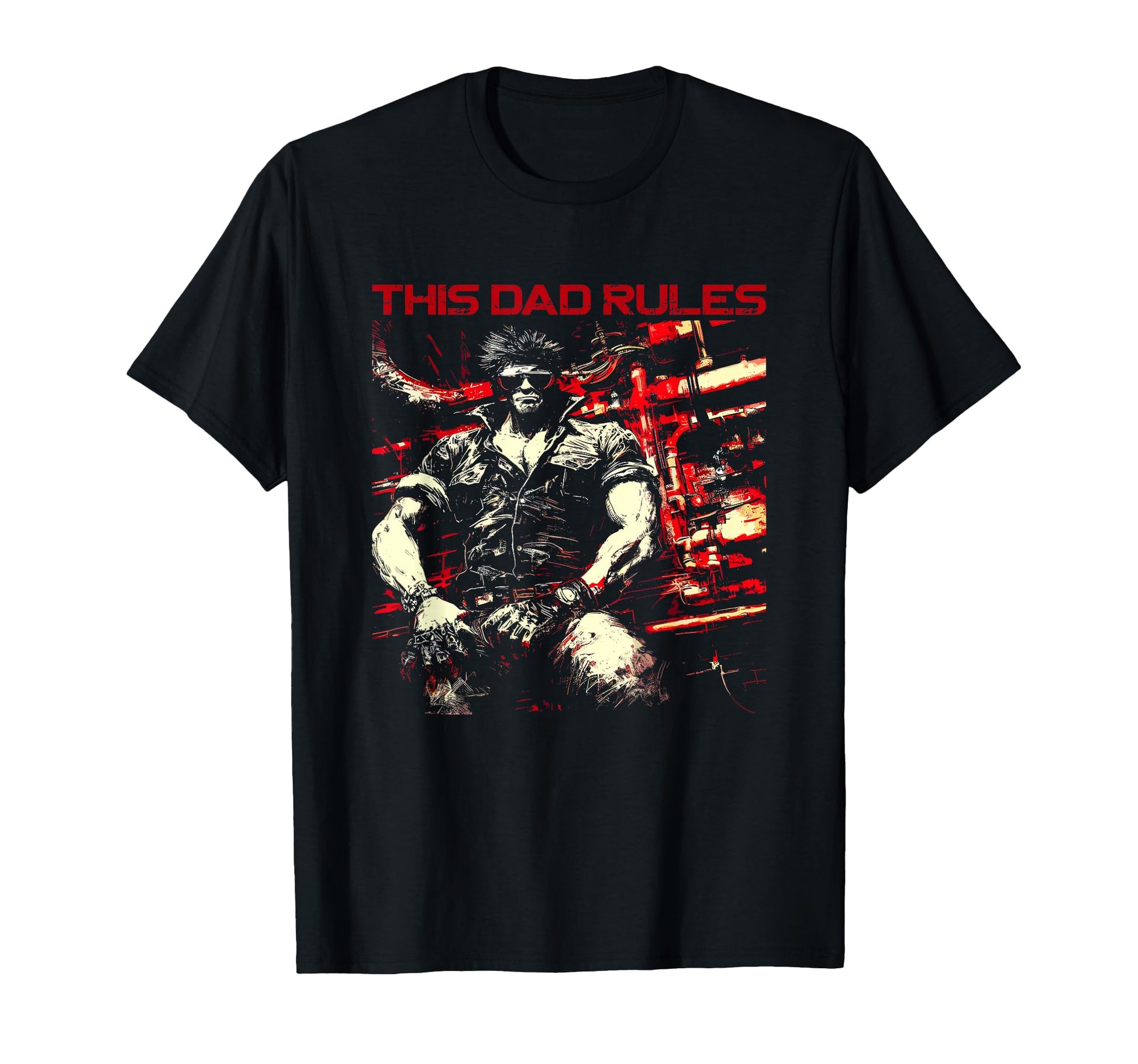Mens This Dad Rules Best Papa Ever T-Shirt - Aesthetic Graphic Unisex - T-Shirt, Sweatshirt, Hoodie