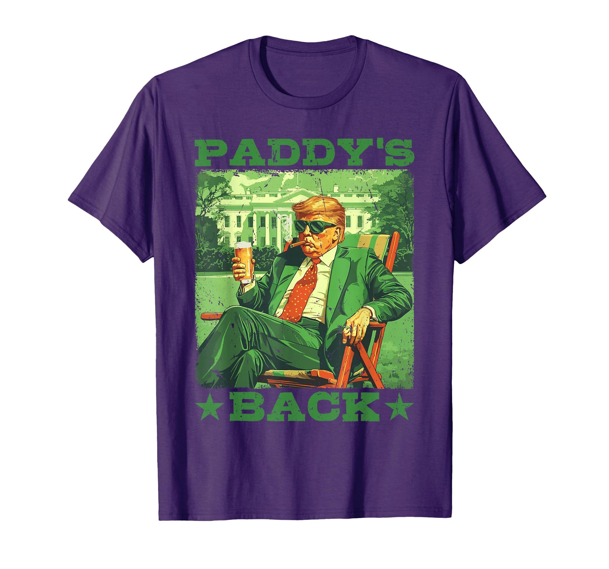Paddys Back Donald Trump Beer Lover St T-Shirt - Custom Art Print Unisex - T-Shirt, Sweatshirt, Hoodie