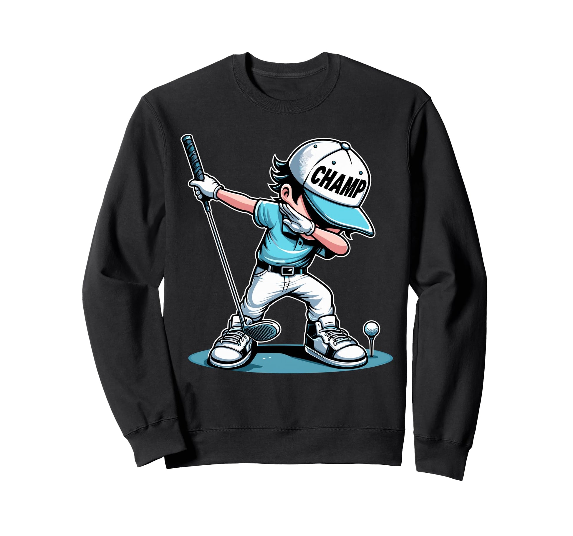 Funny Dabbing Dab Golf Player Sweatshirt - Minimalist Print for Adults - T-Shirt, Sweatshirt, Hoodie