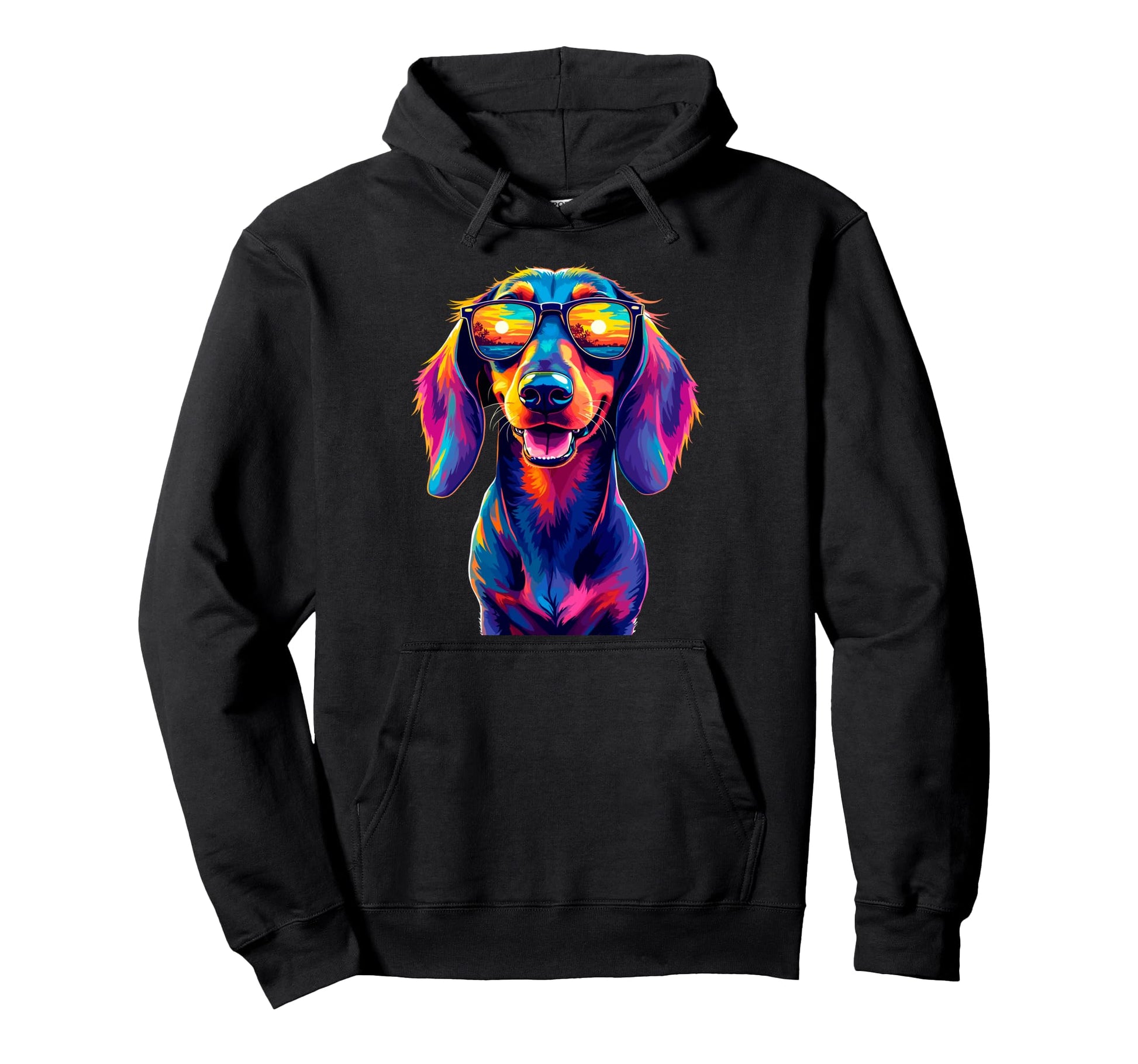 Pop Art Dachshund Lover Owner Puppy Hoodie - Streetwear Style Men Women - T-Shirt, Sweatshirt, Hoodie