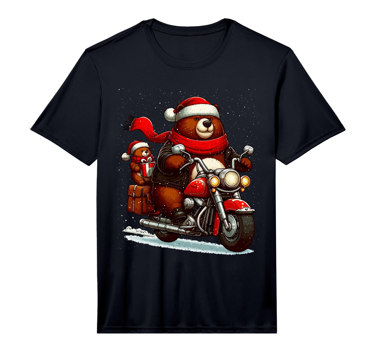 Animal Riding Motorcycle Festive X Mas T-Shirt - Unique Graphic Men Women - T-Shirt, Sweatshirt, Hoodie