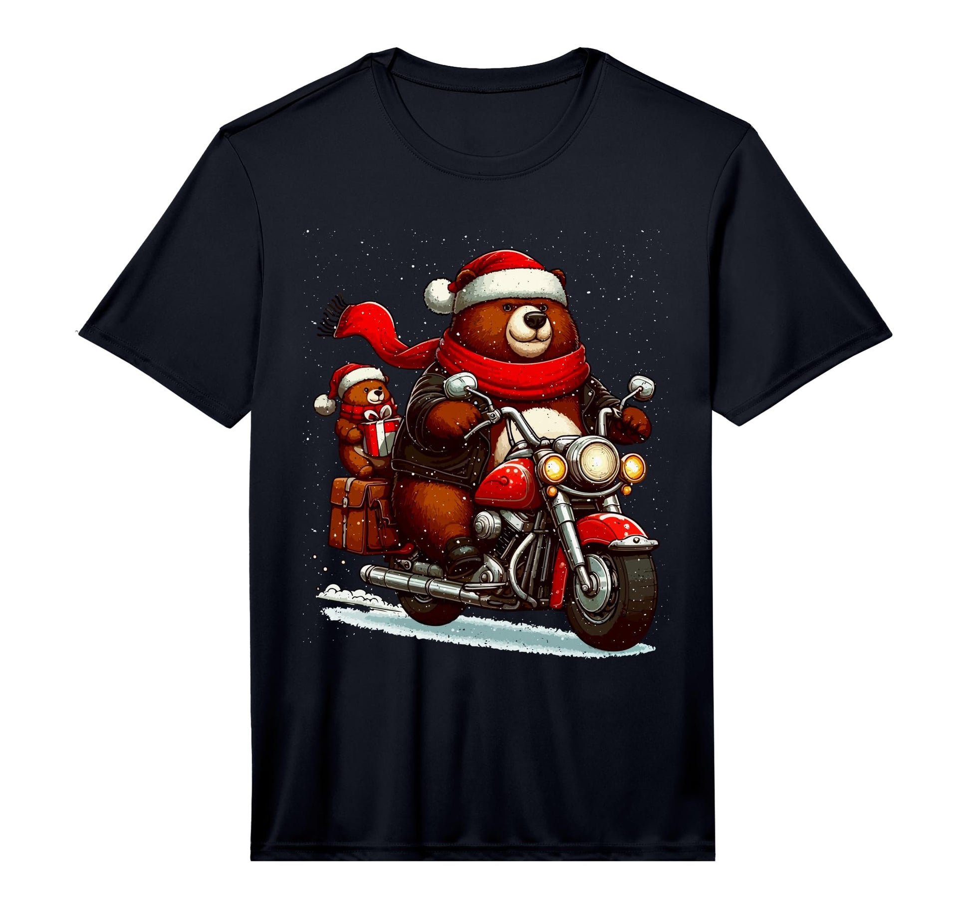 Animal Riding Motorcycle Festive X Mas T-Shirt - Unique Graphic Men Women - T-Shirt, Sweatshirt, Hoodie