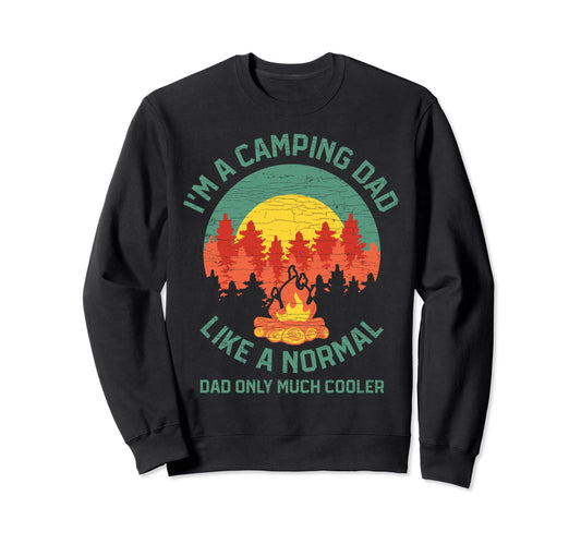 Camp Dad Camping Sweatshirt - Minimalist Print Men Women - T-Shirt, Sweatshirt, Hoodie