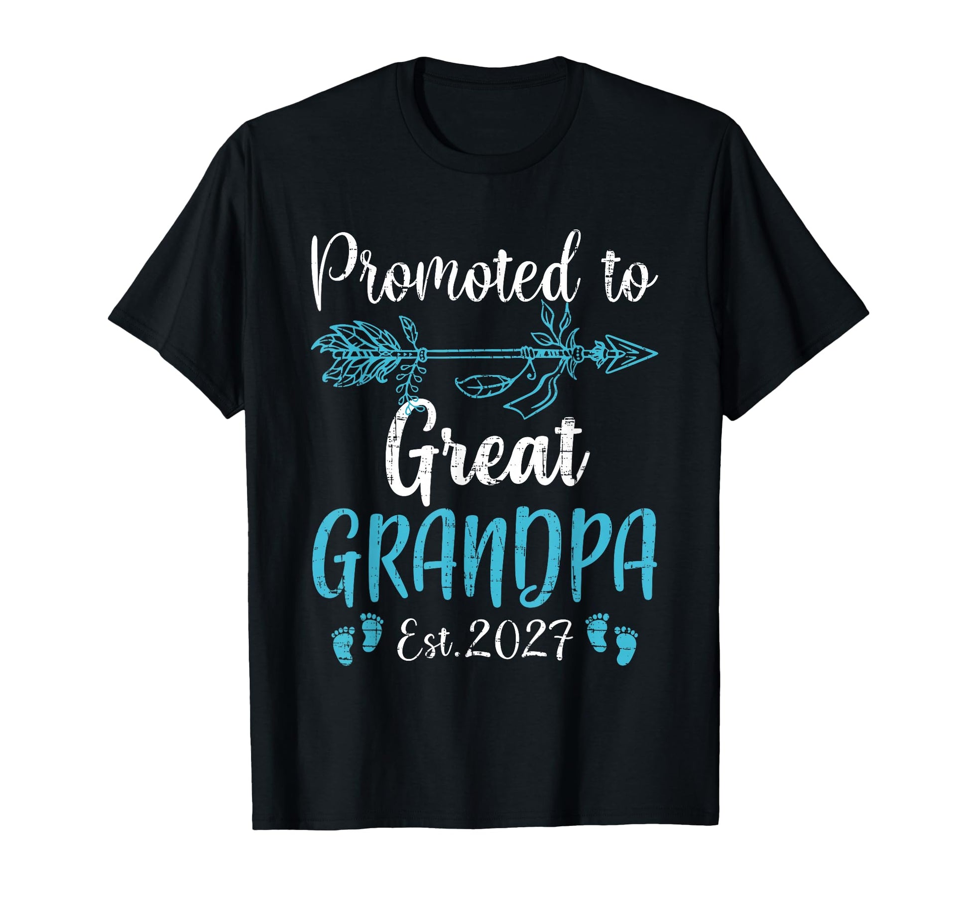 Promoted To Great Grandpa 2027 T-Shirt - Custom Art Print Men Women - T-Shirt, Sweatshirt, Hoodie