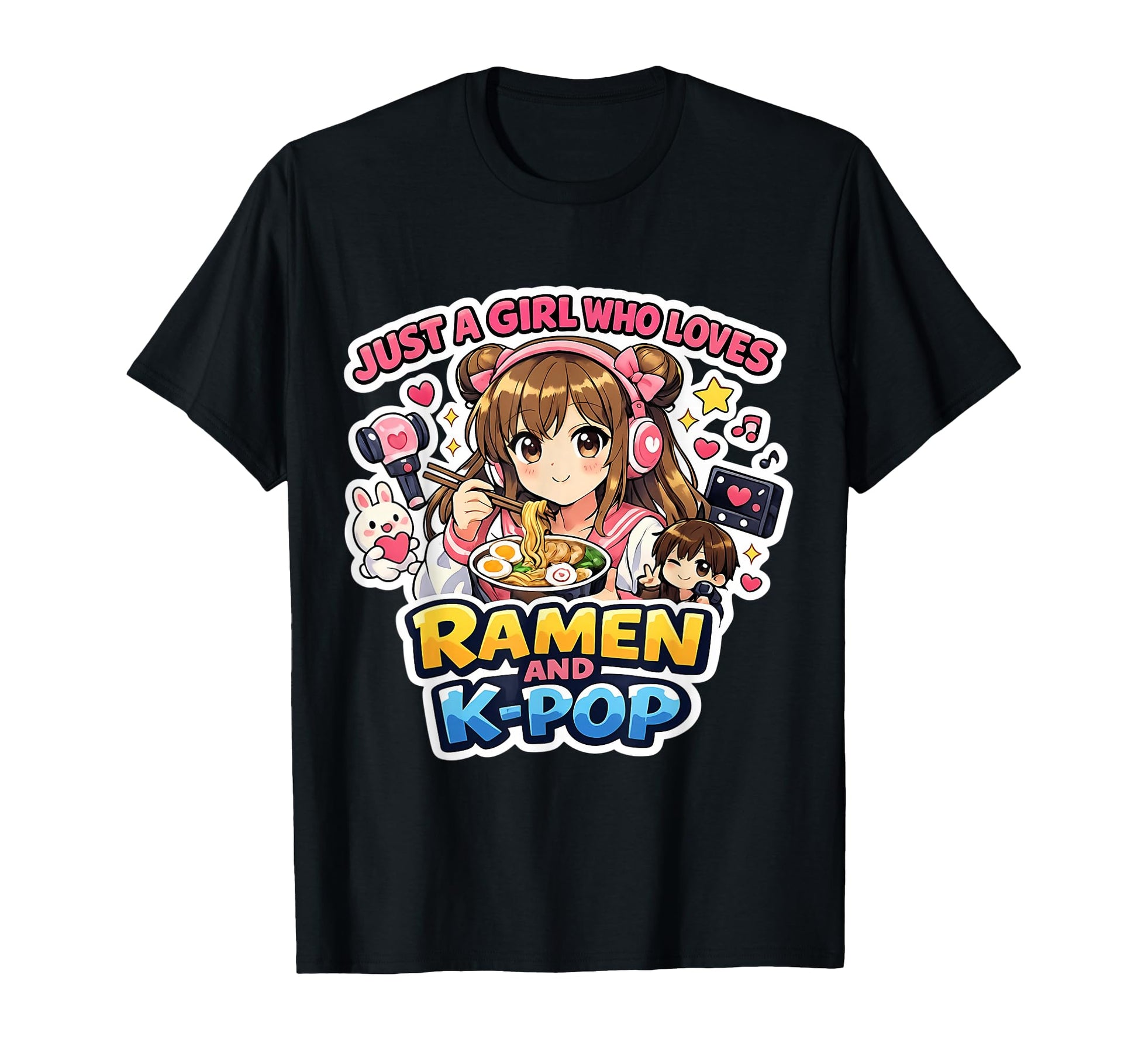 Just Who Loves Anime And K Pop Korean T-Shirt - Novelty Apparel Unisex - T-Shirt, Sweatshirt, Hoodie